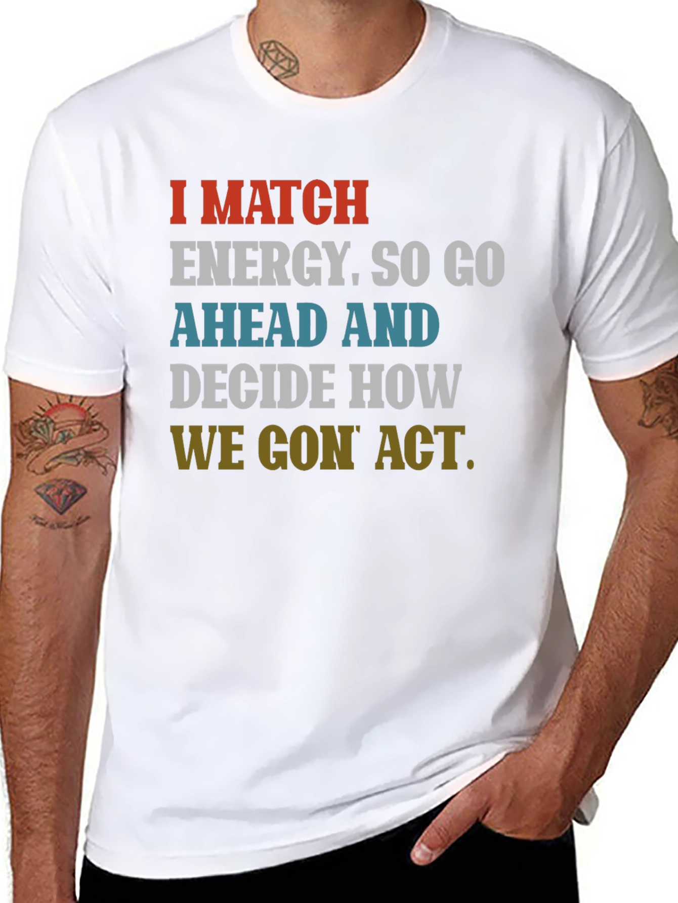 Match Energy Graphic T-Shirt - Black