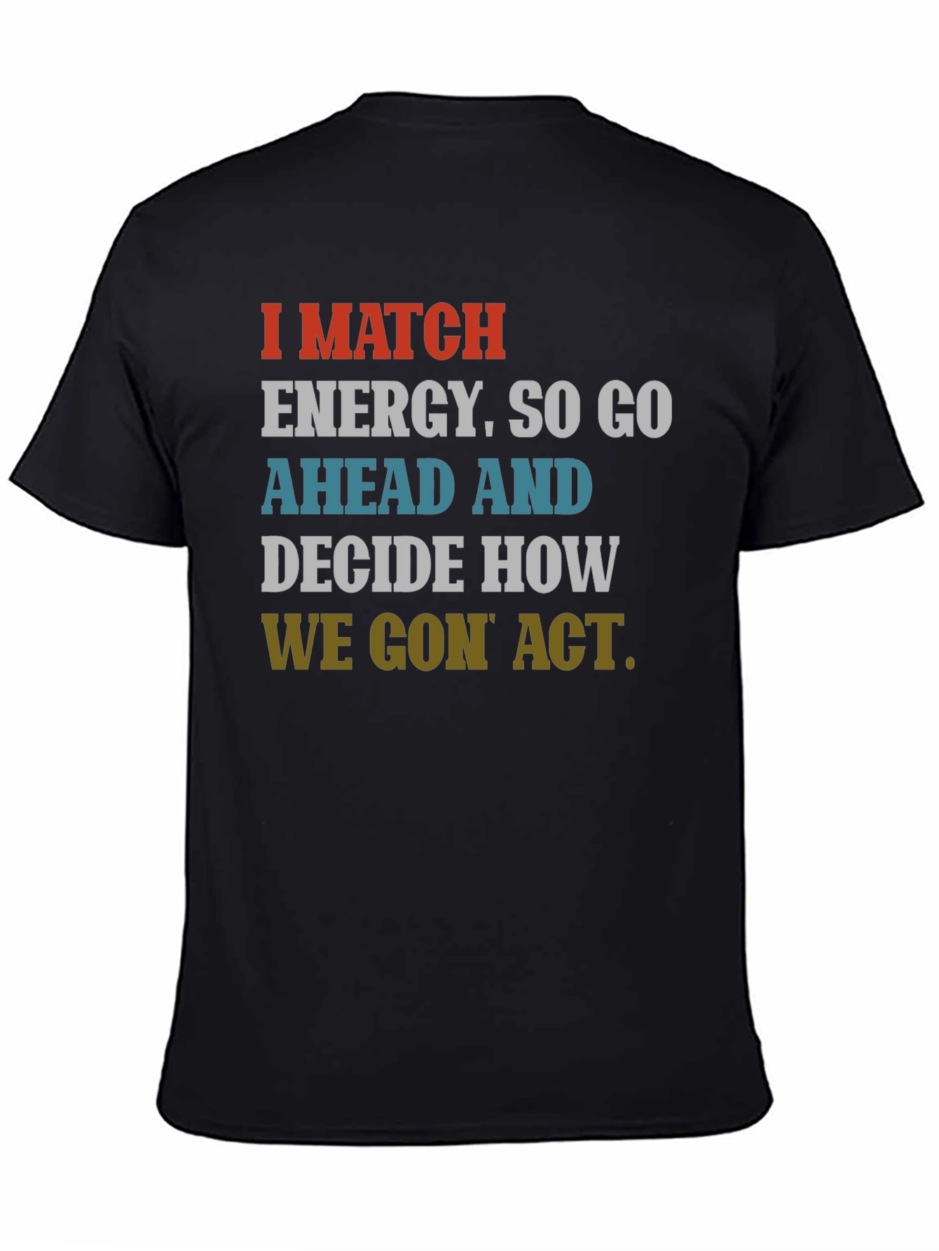 Match Energy Graphic T-Shirt - Black