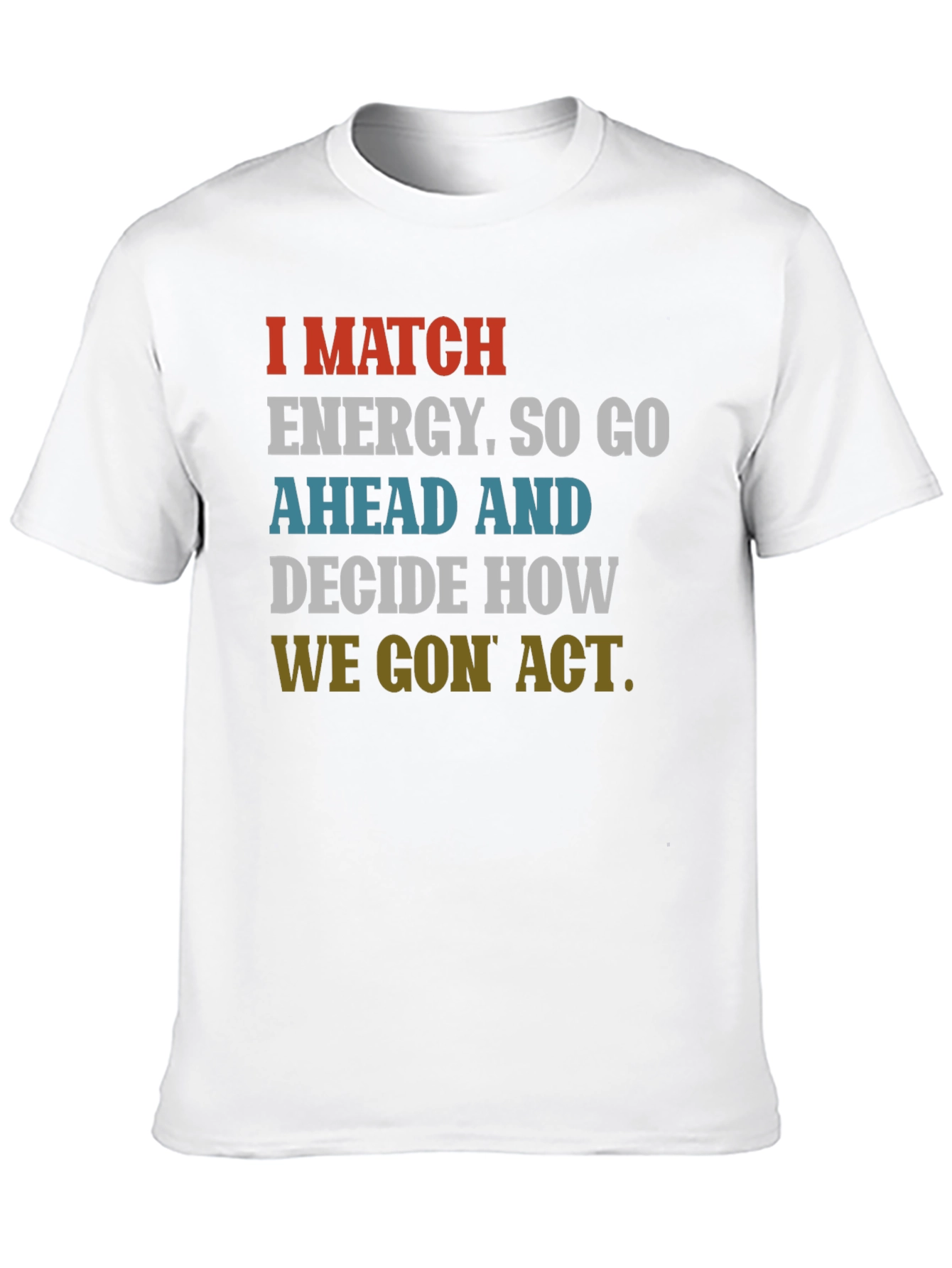 Match Energy Graphic T-Shirt - Black