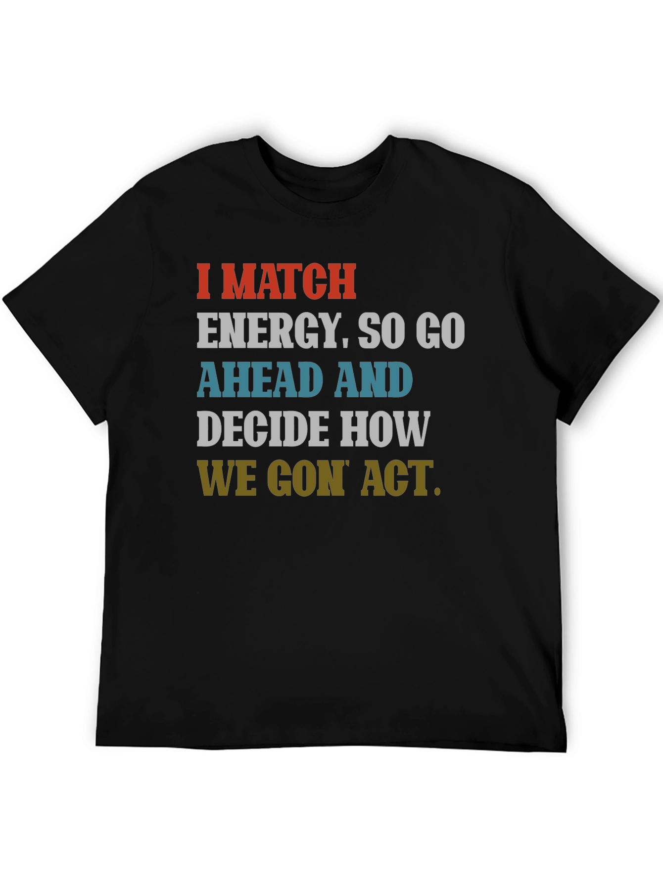 Match Energy Graphic T-Shirt - Black