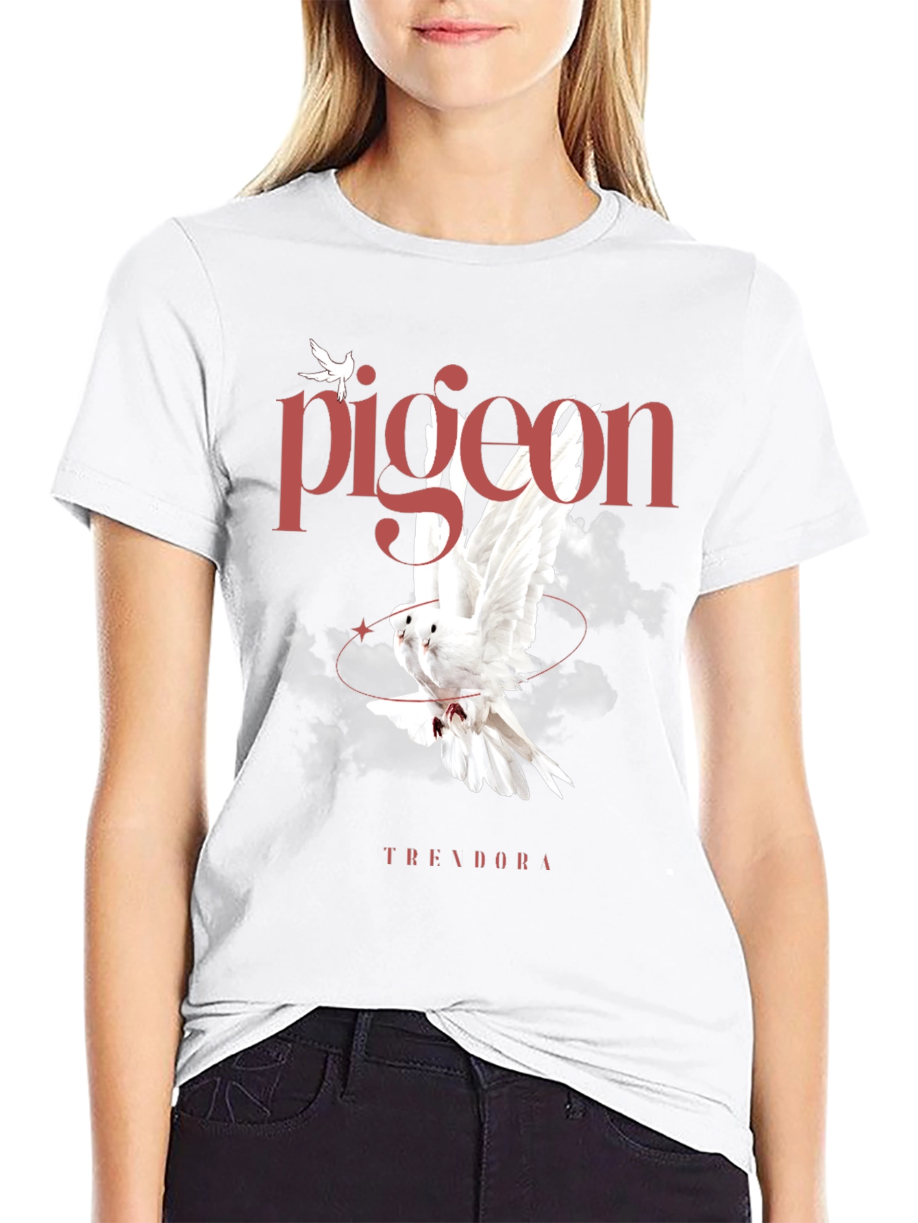 Pigeon Graphic Black T-Shirt - Trending Now!