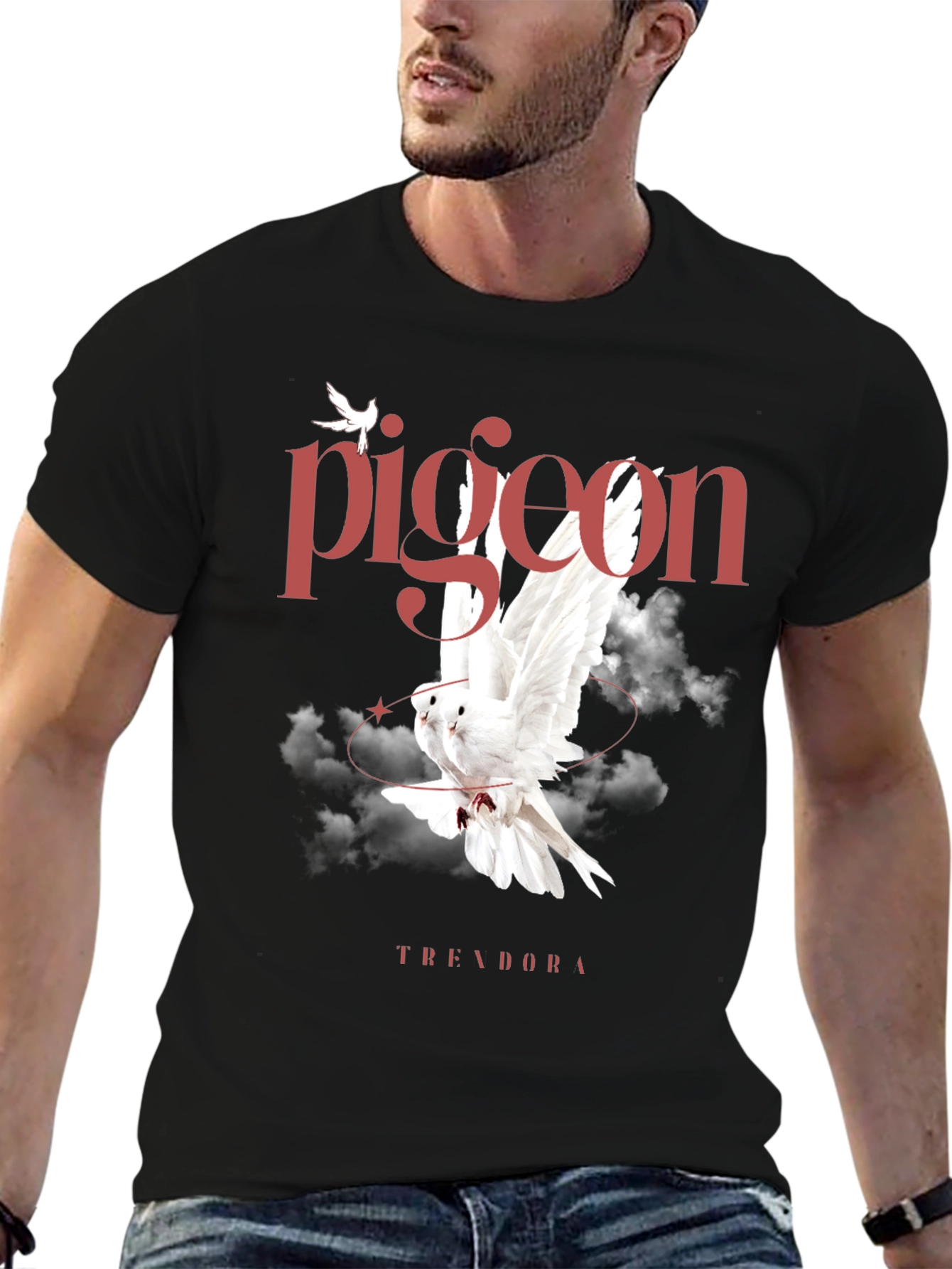 Pigeon Graphic Black T-Shirt - Trending Now!
