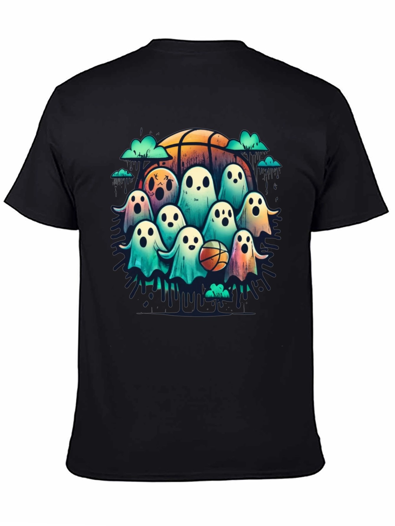Ghostly Basketball Crew T-Shirt