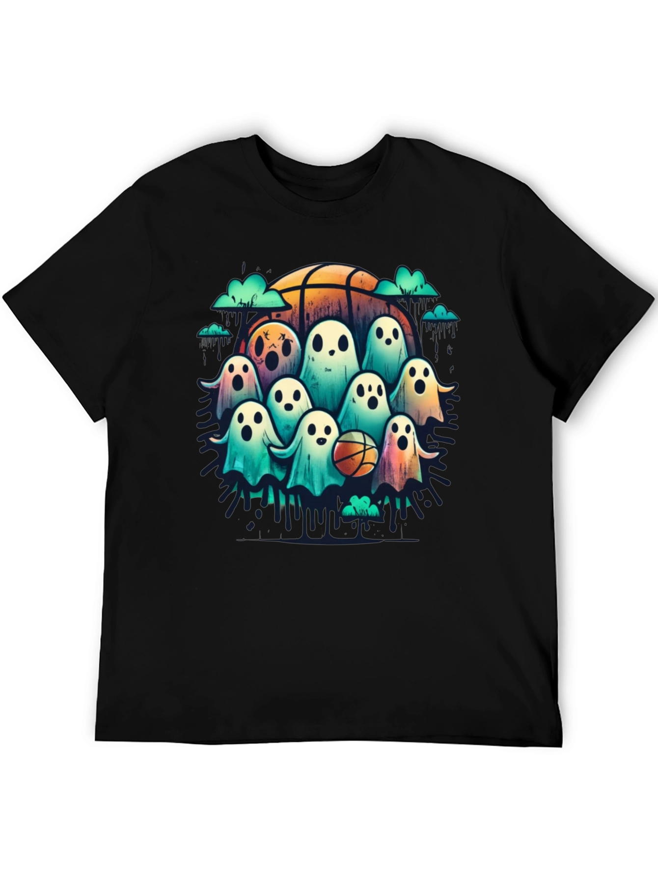 Ghostly Basketball Crew T-Shirt