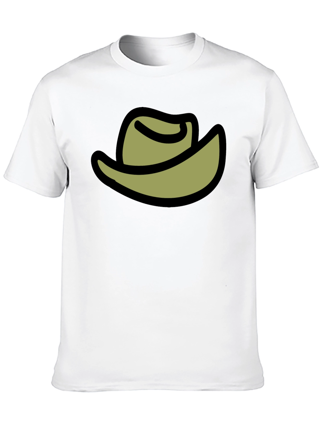Cowboy Hat Graphic Tee - Black Cotton Blend