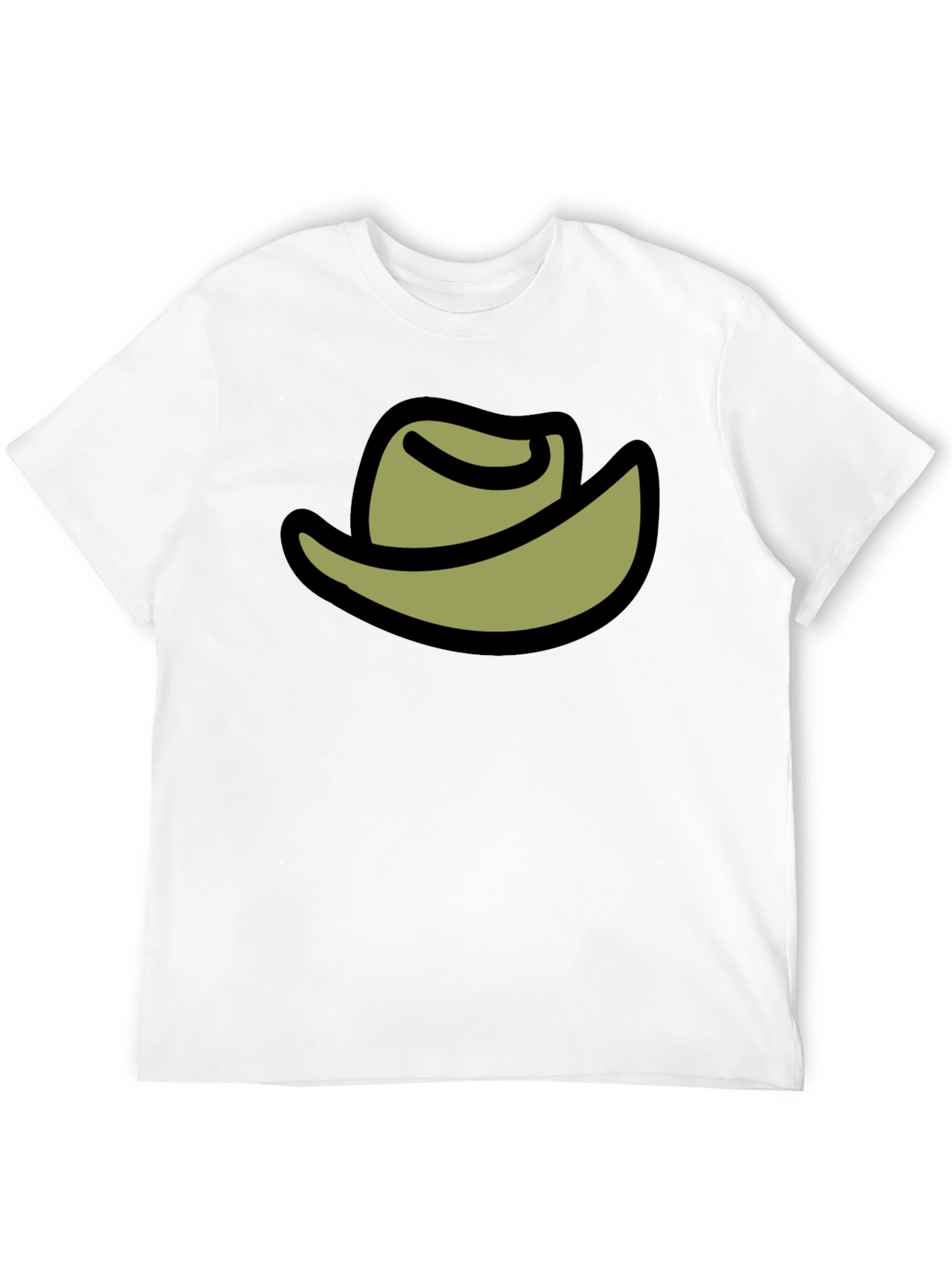 Cowboy Hat Graphic Tee - Black Cotton Blend