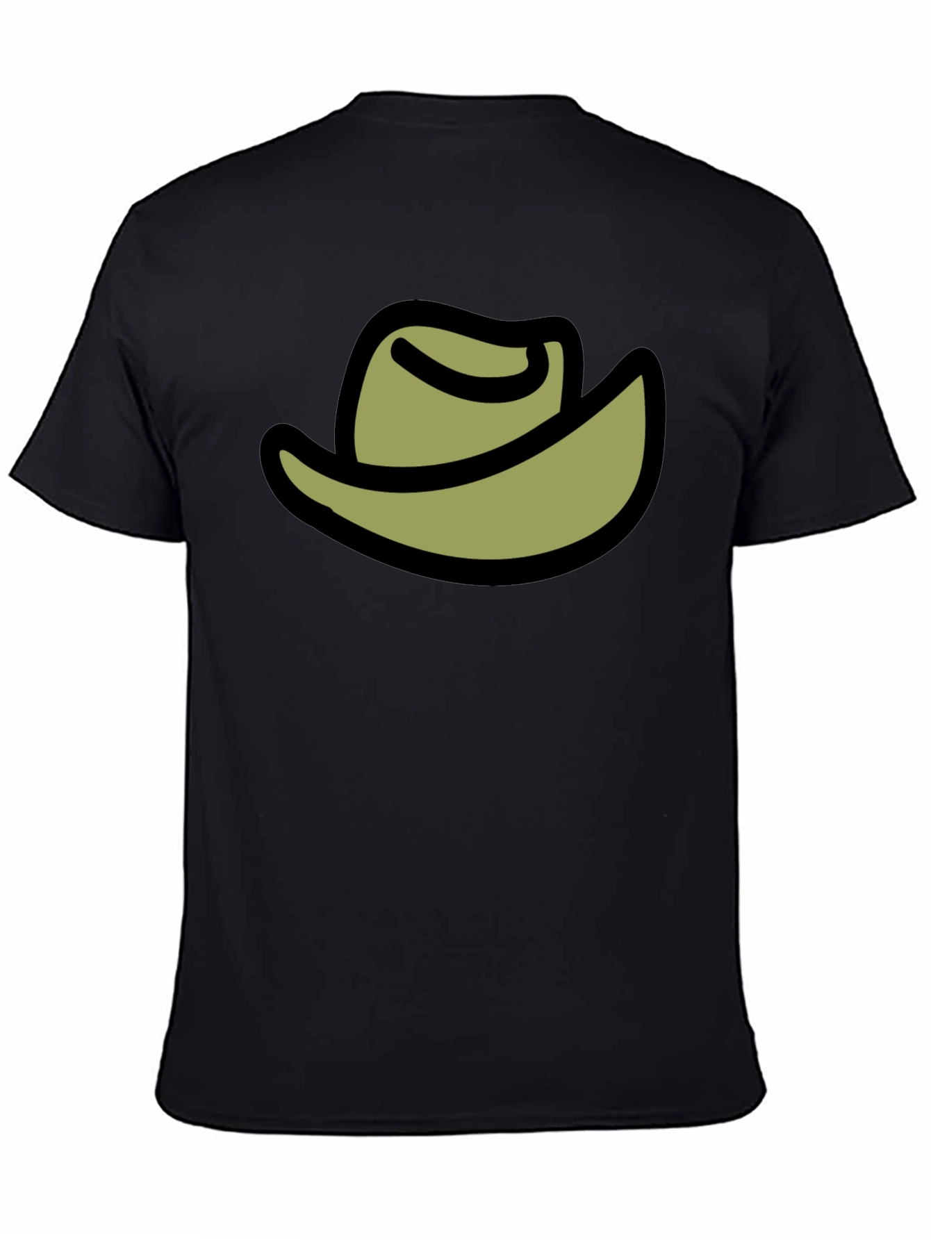 Cowboy Hat Graphic Tee - Black Cotton Blend