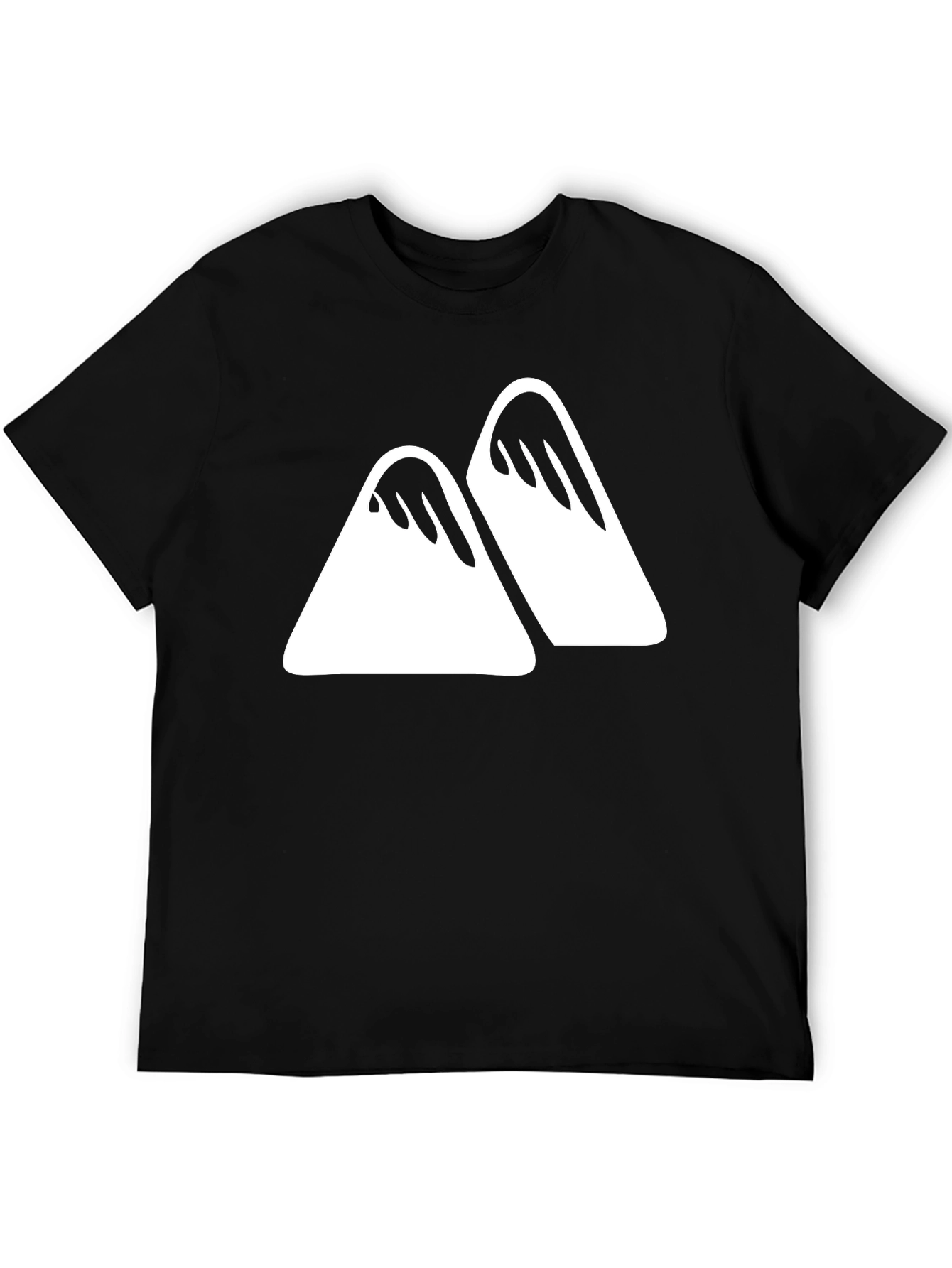 Mountain Peak Graphic Tee - Modern Black T-Shirt