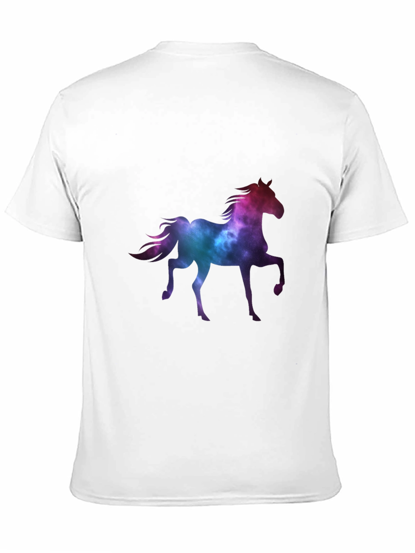 Galaxy Horse Graphic Tee - Trendy Black T-Shirt