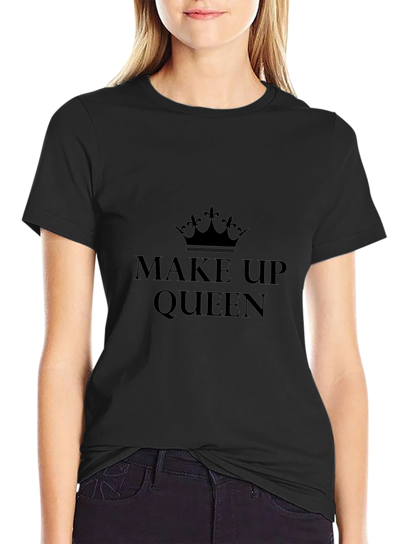 Make Up Queen Graphic Tee - Black T-Shirt