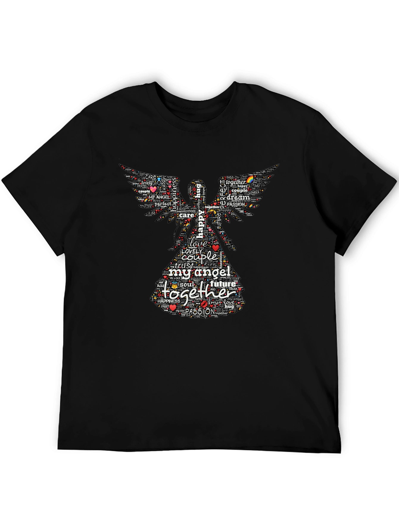 Angel Love Word Art Graphic T-Shirt
