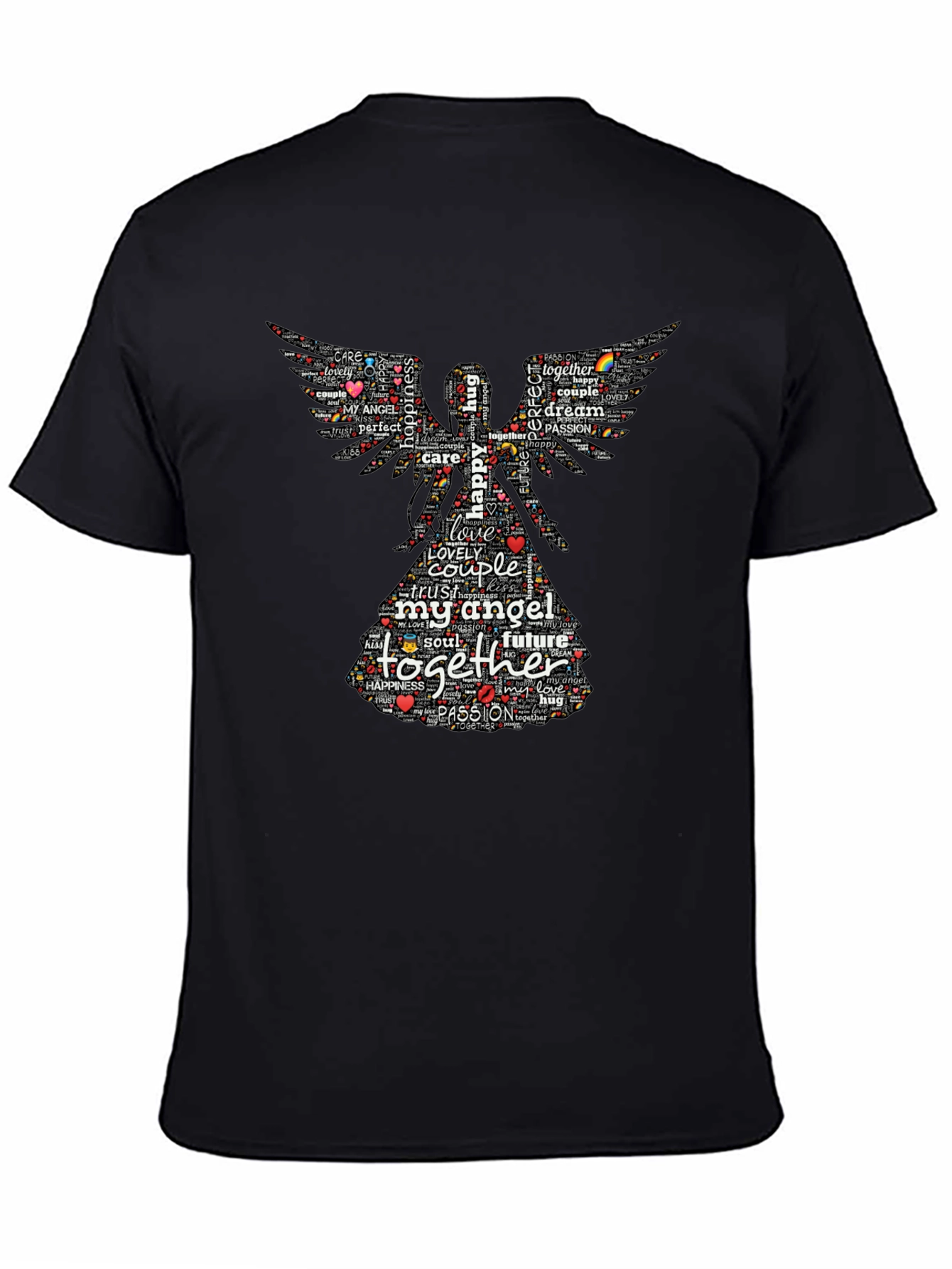 Angel Love Word Art Graphic T-Shirt
