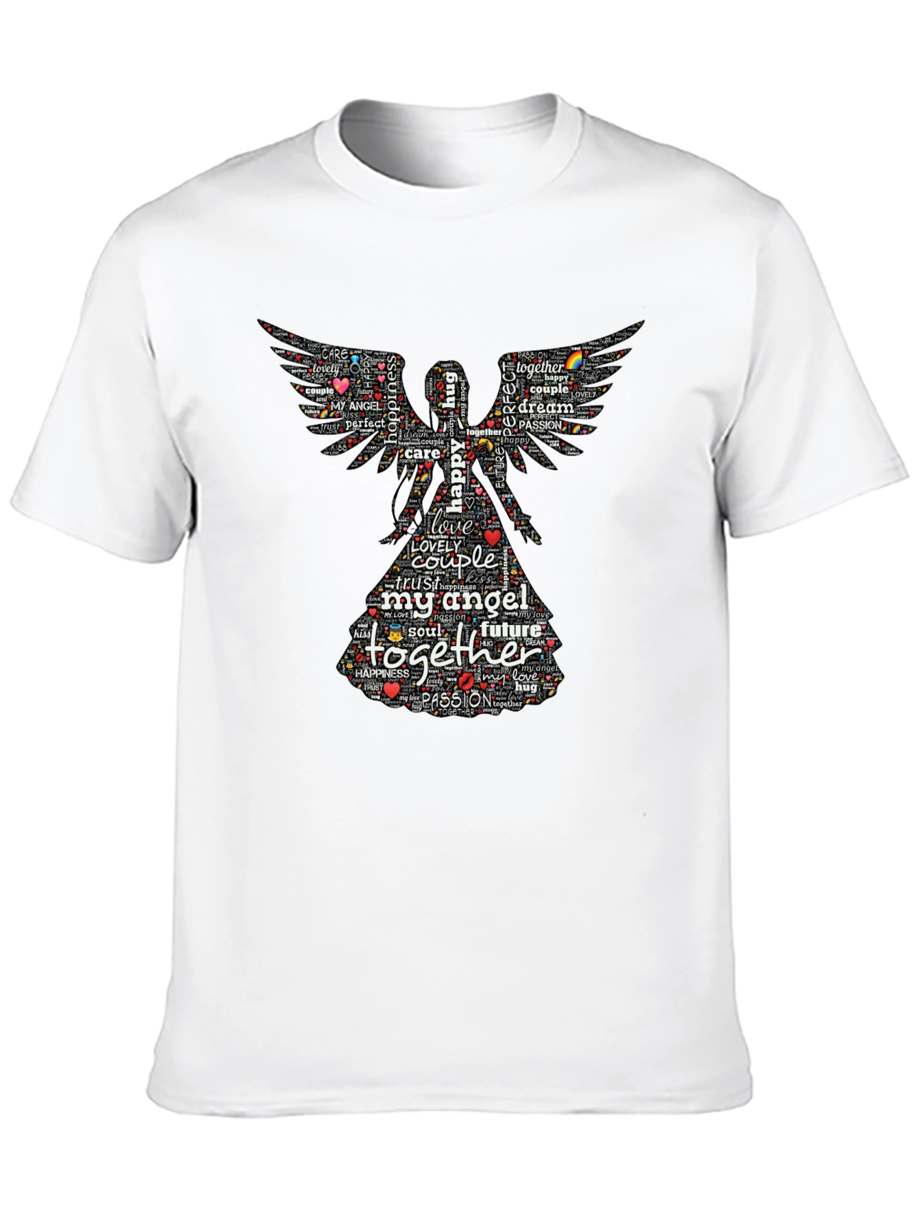Angel Love Word Art Graphic T-Shirt