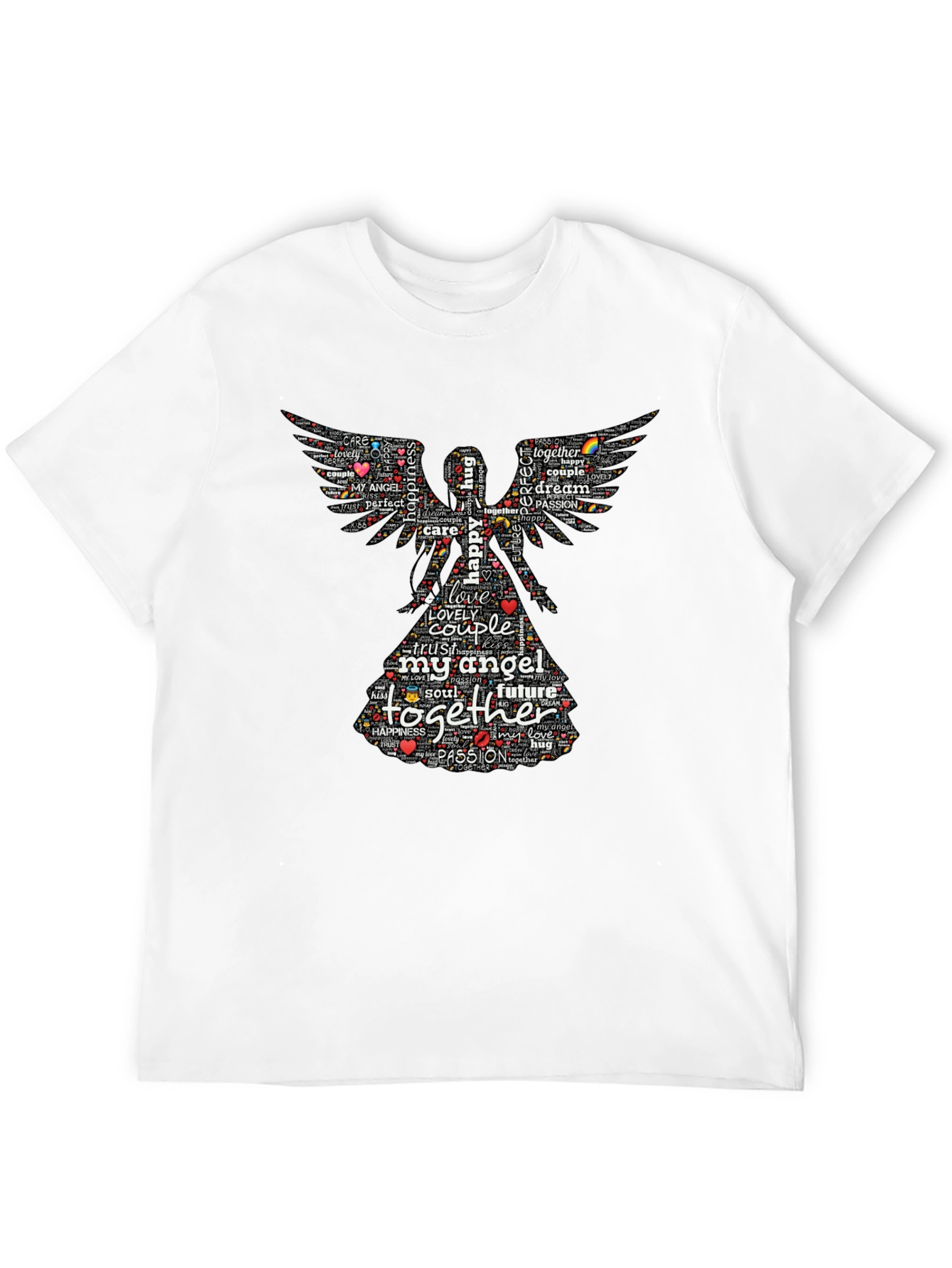 Angel Love Word Art Graphic T-Shirt