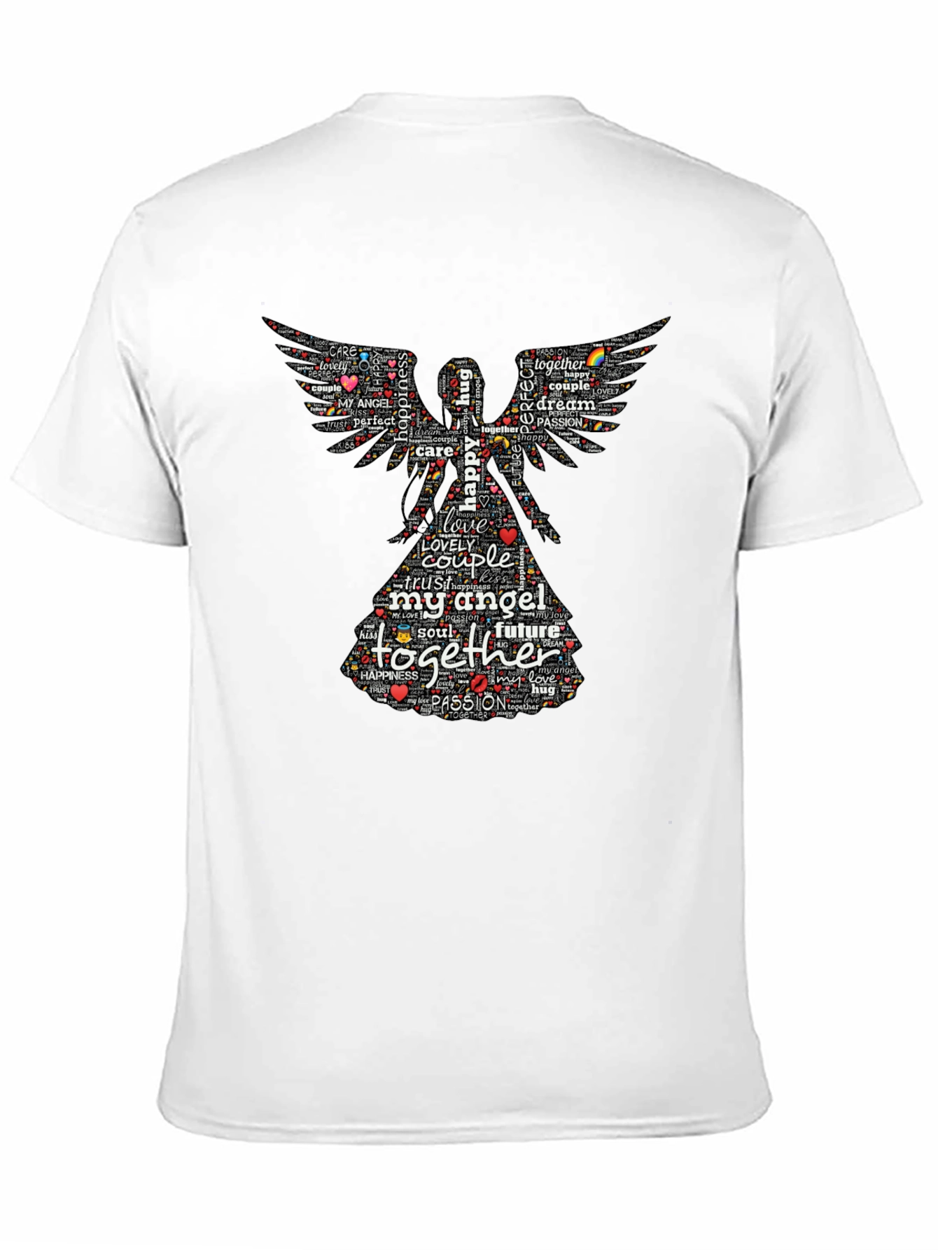 Angel Love Word Art Graphic T-Shirt