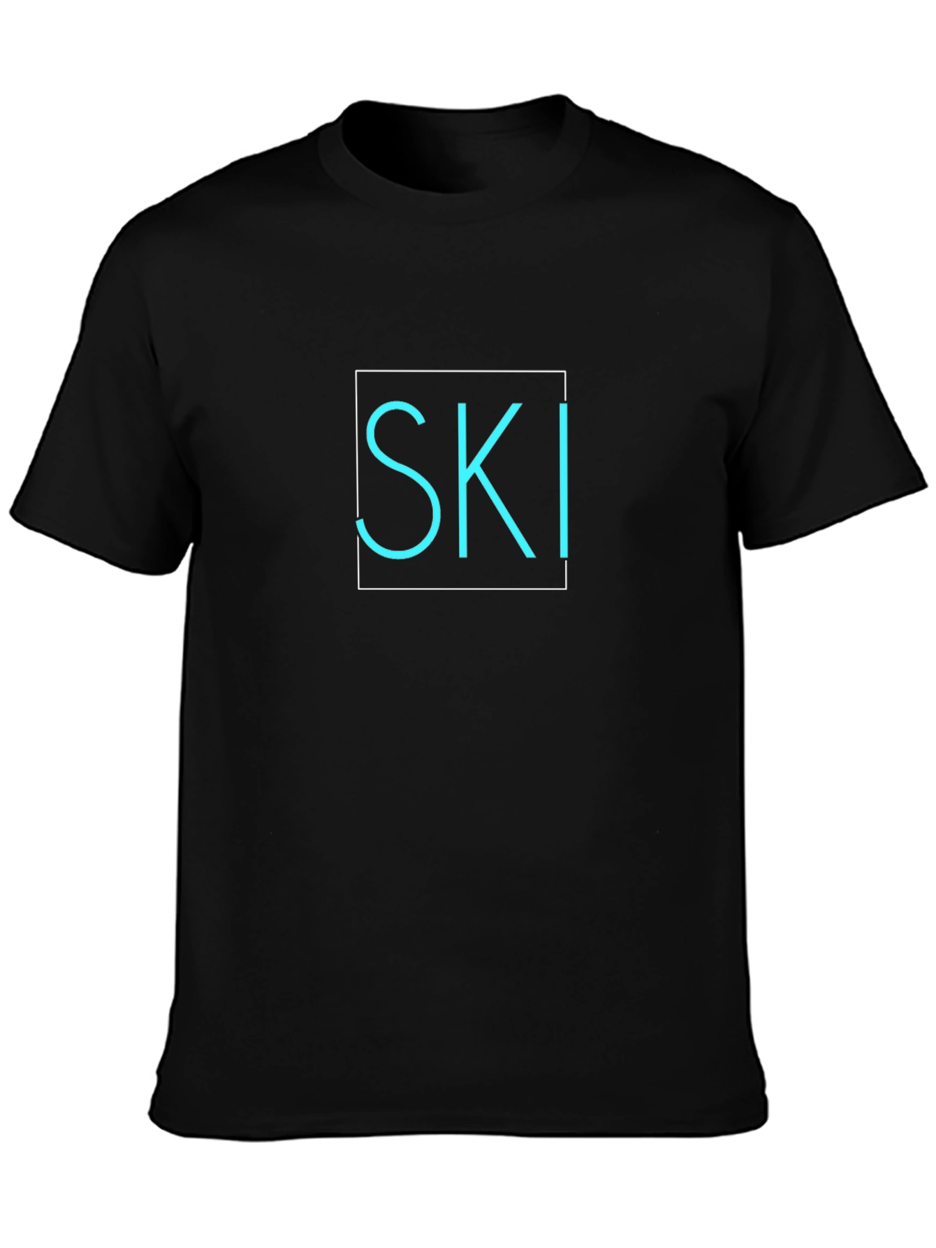 SKI Graphic Tee - Cool Aqua Design