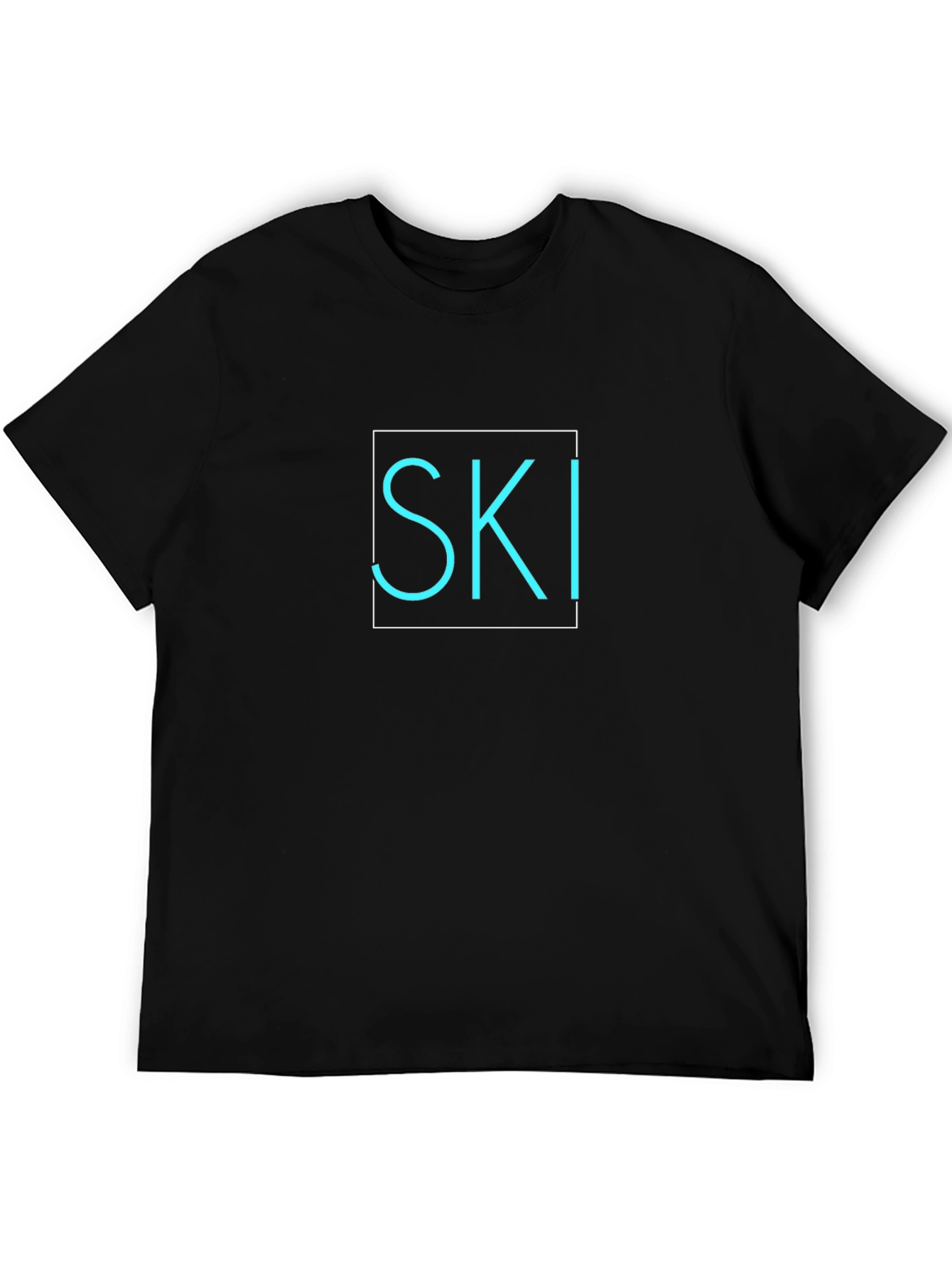 SKI Graphic Tee - Cool Aqua Design