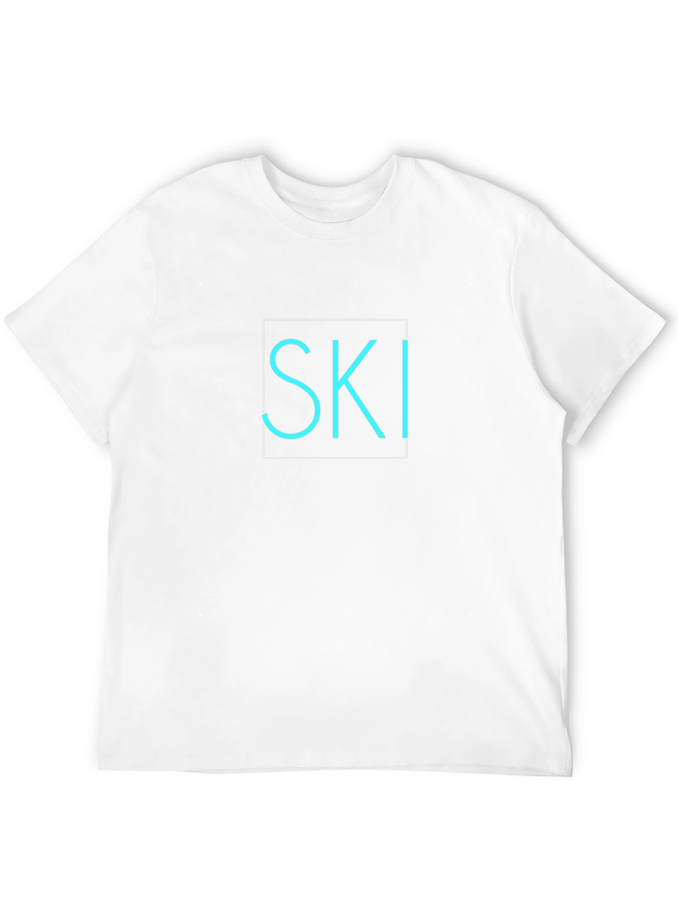 SKI Graphic Tee - Cool Aqua Design