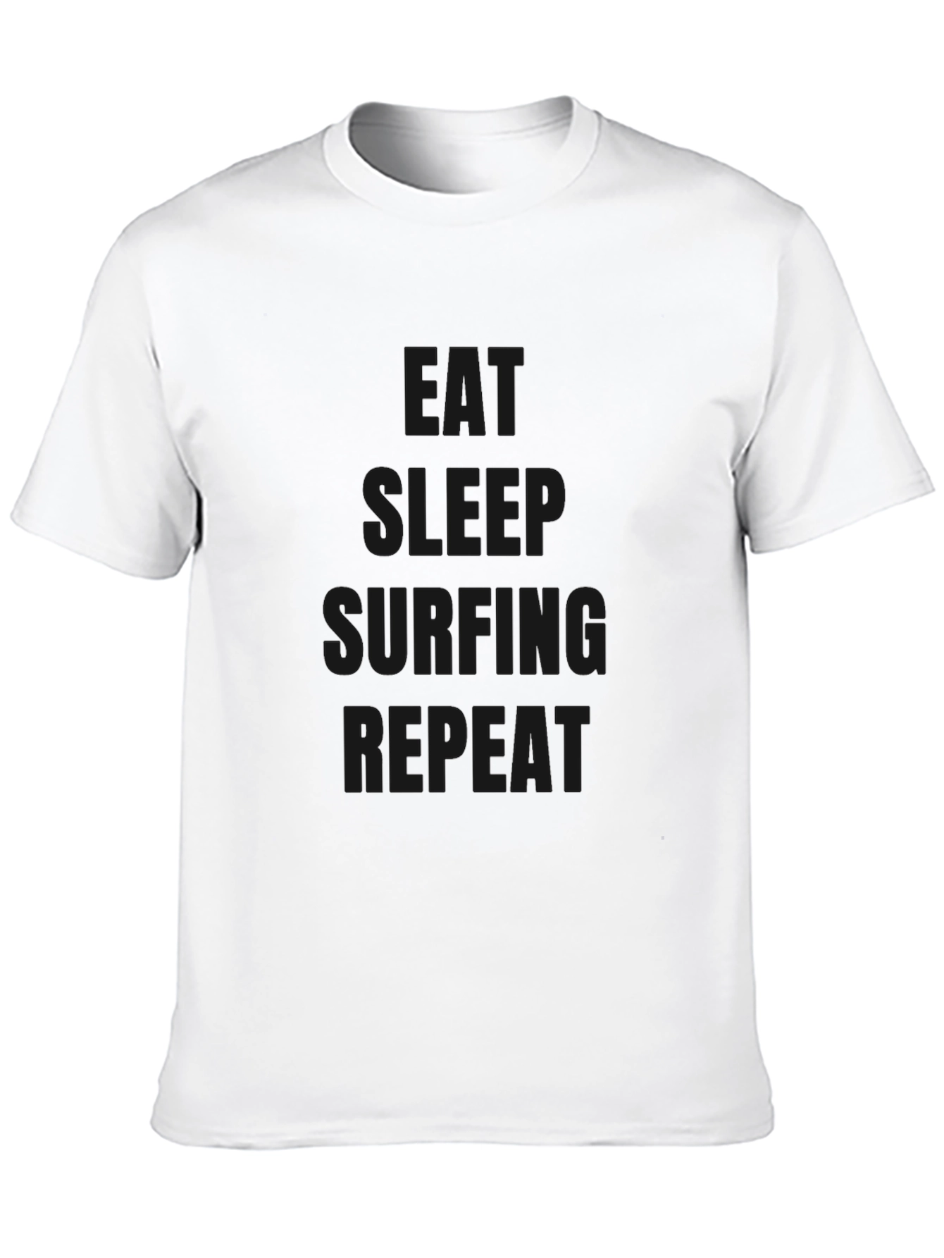 Eat Sleep Surfing Repeat Black T-Shirt