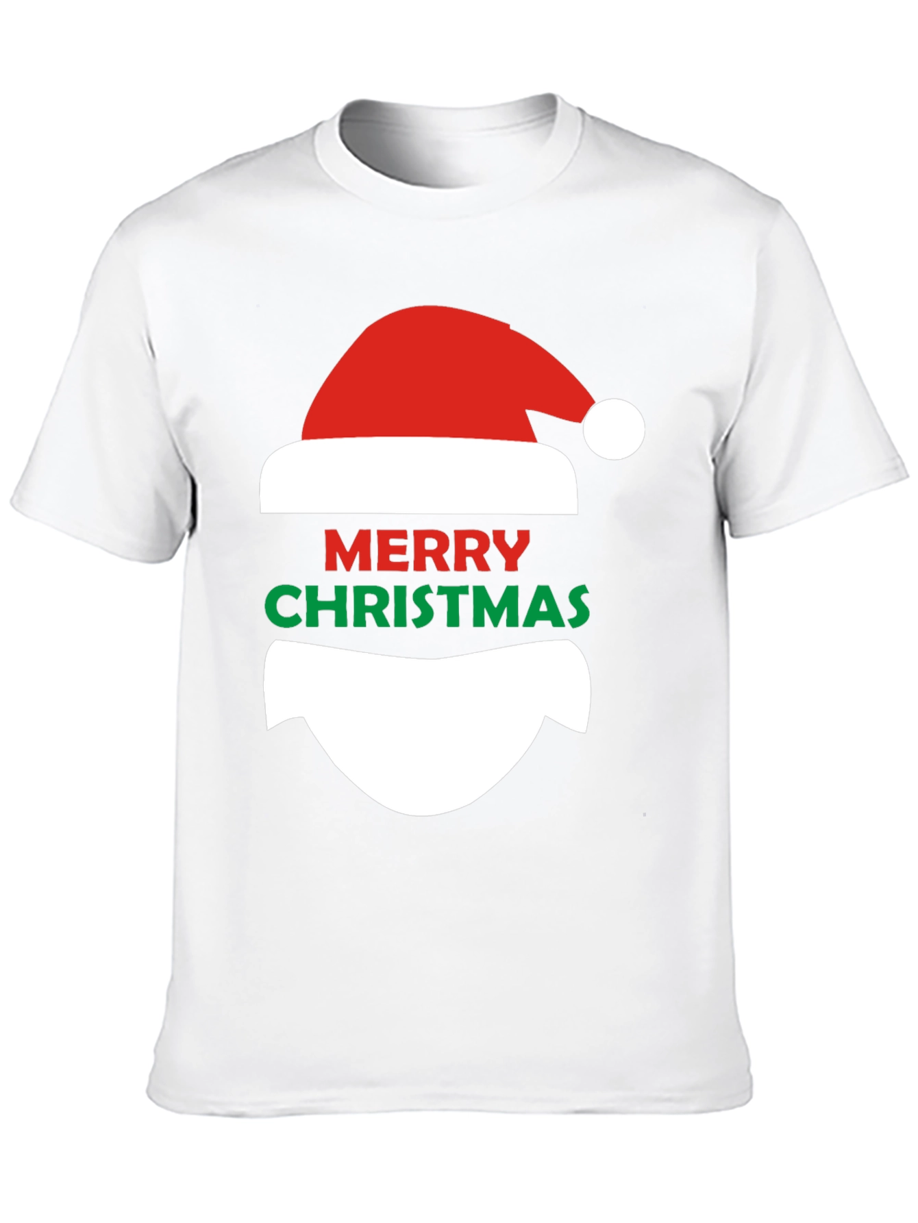 Merry Christmas Santa Face Graphic T-Shirt