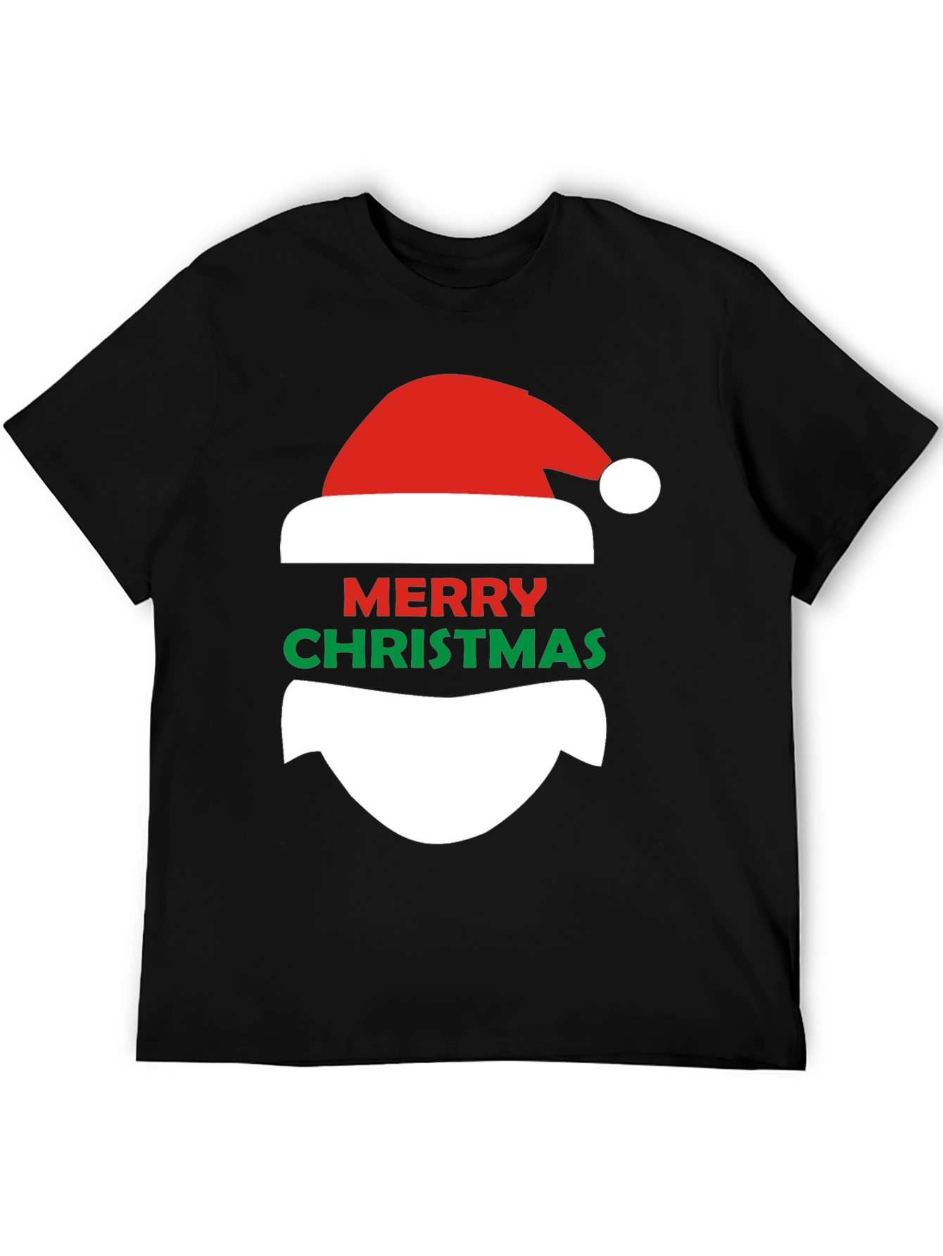 Merry Christmas Santa Face Graphic T-Shirt