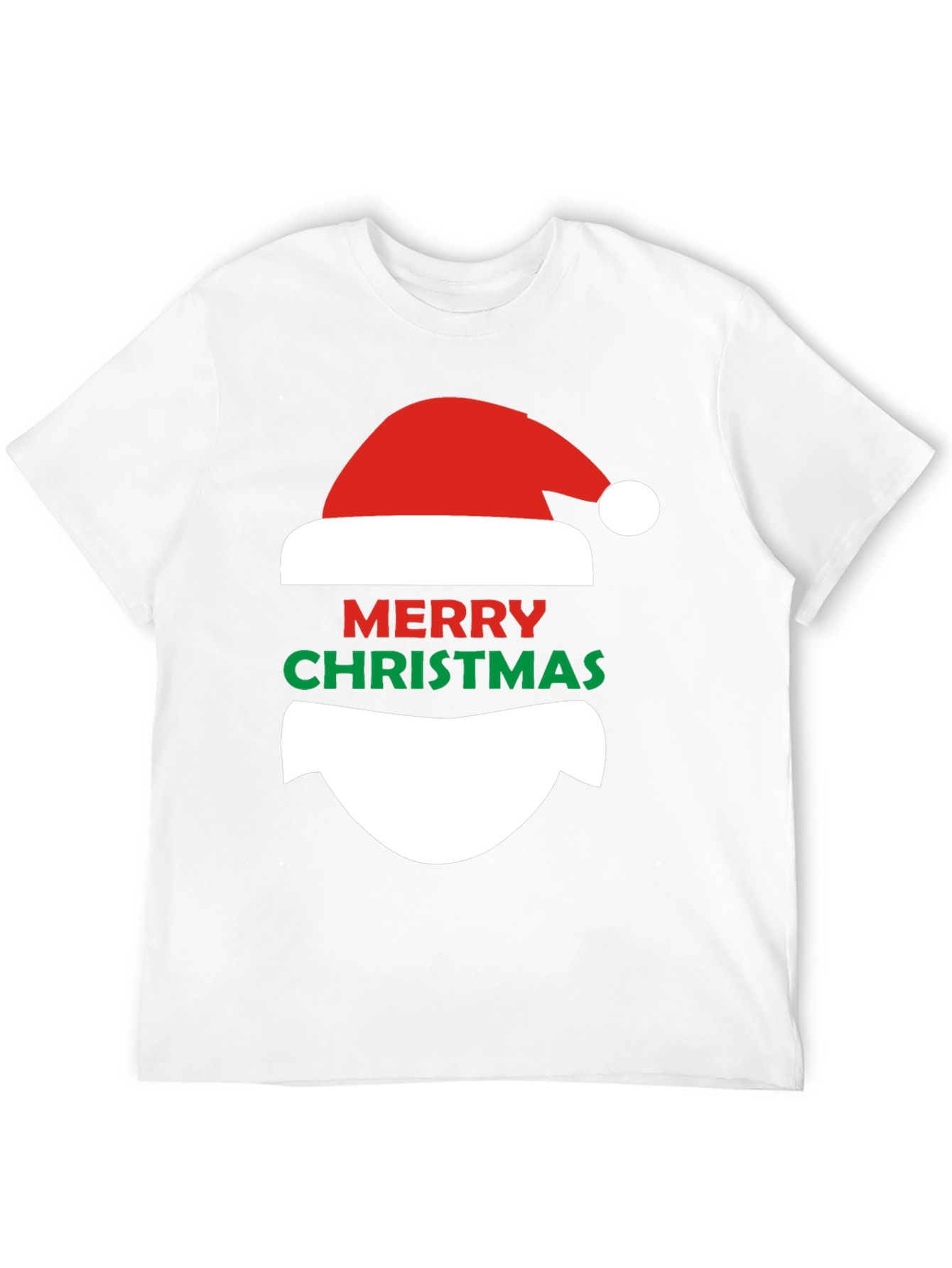 Merry Christmas Santa Face Graphic T-Shirt