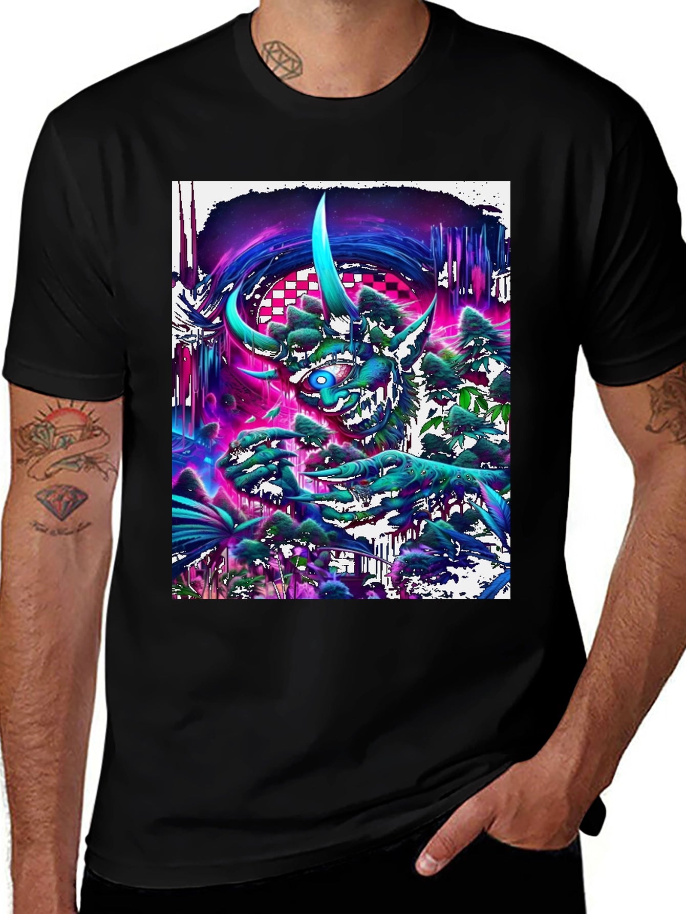 Psychedelic Forest Creature Graphic Tee