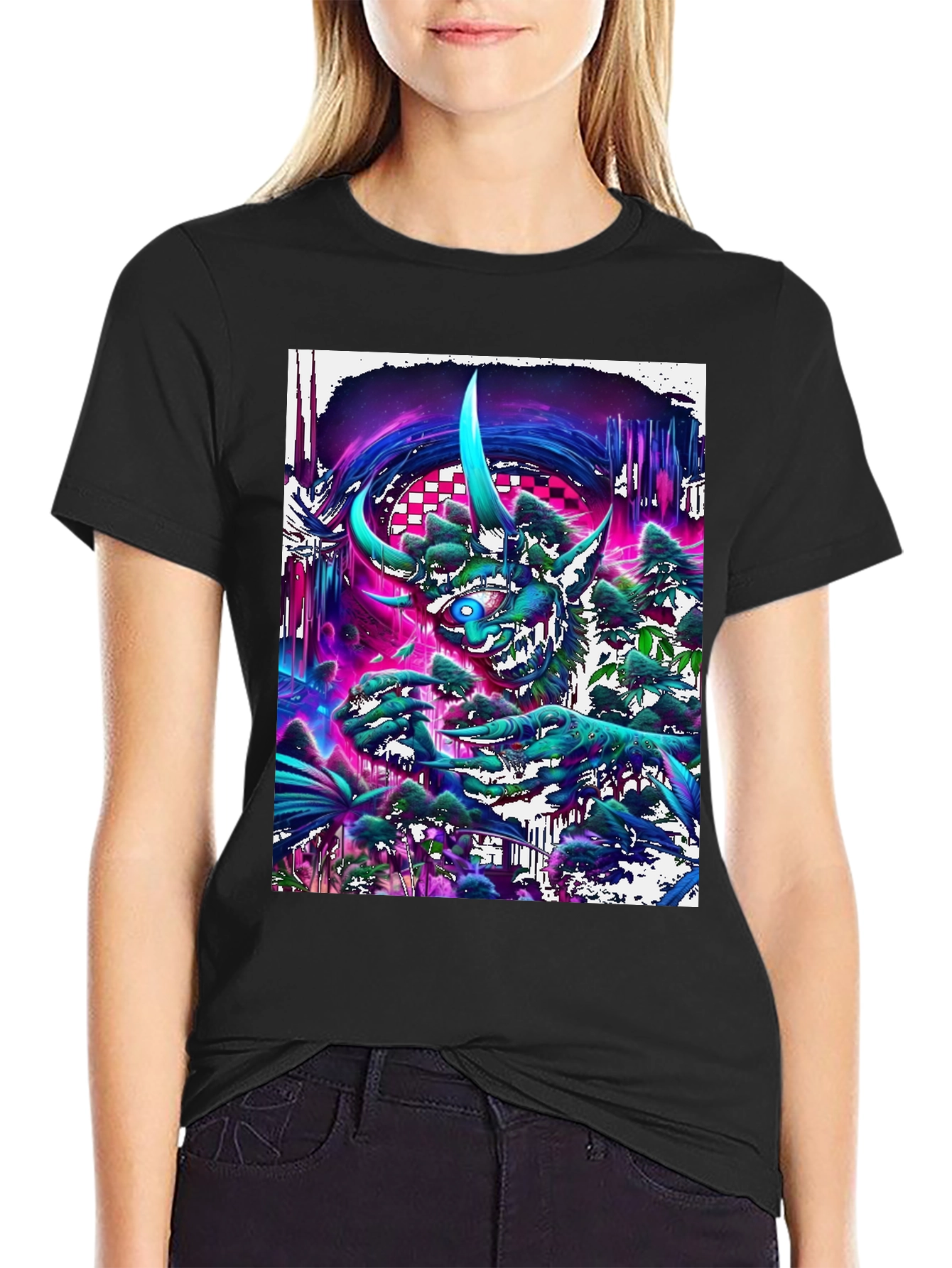 Psychedelic Forest Creature Graphic Tee