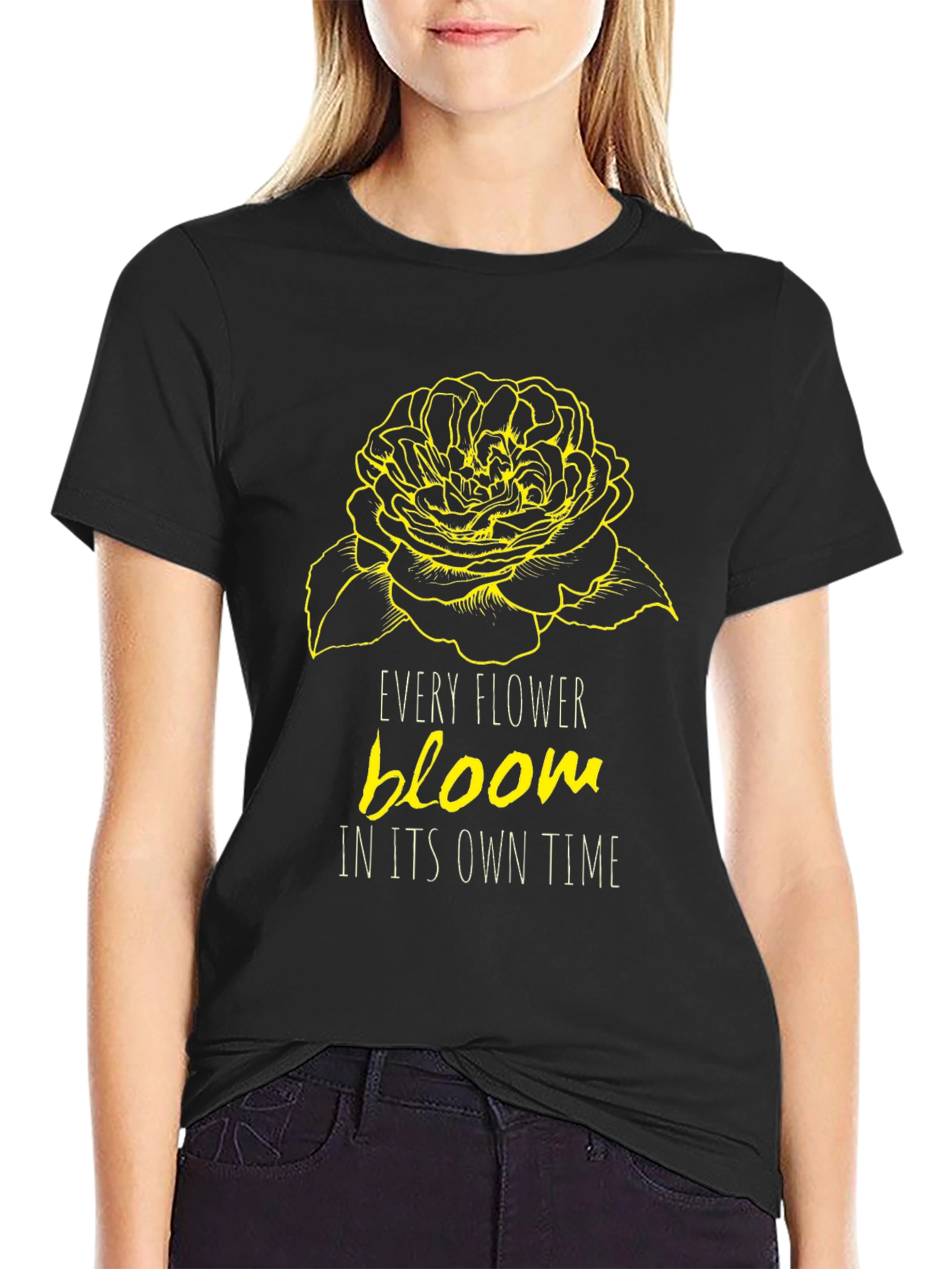 Floral Bloom T-Shirt - Inspirational Graphic Tee