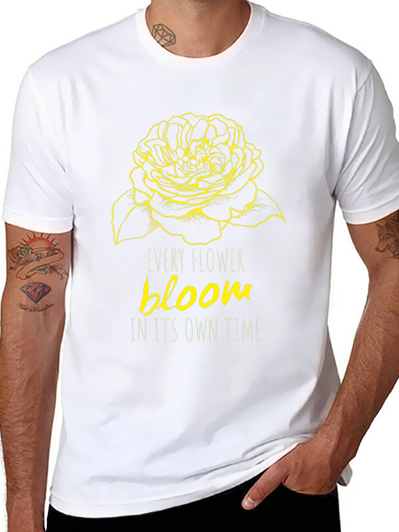 Floral Bloom T-Shirt - Inspirational Graphic Tee