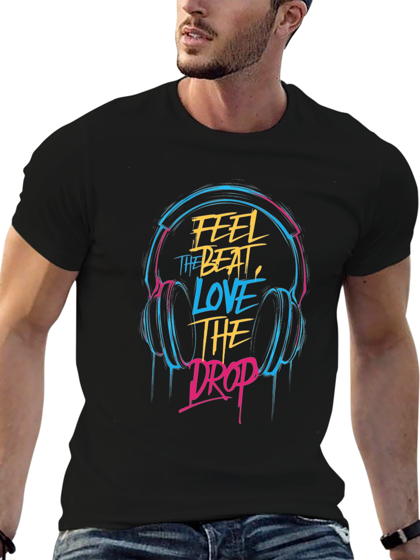 Feel the Beat T-Shirt - DJ Music Lover Tee