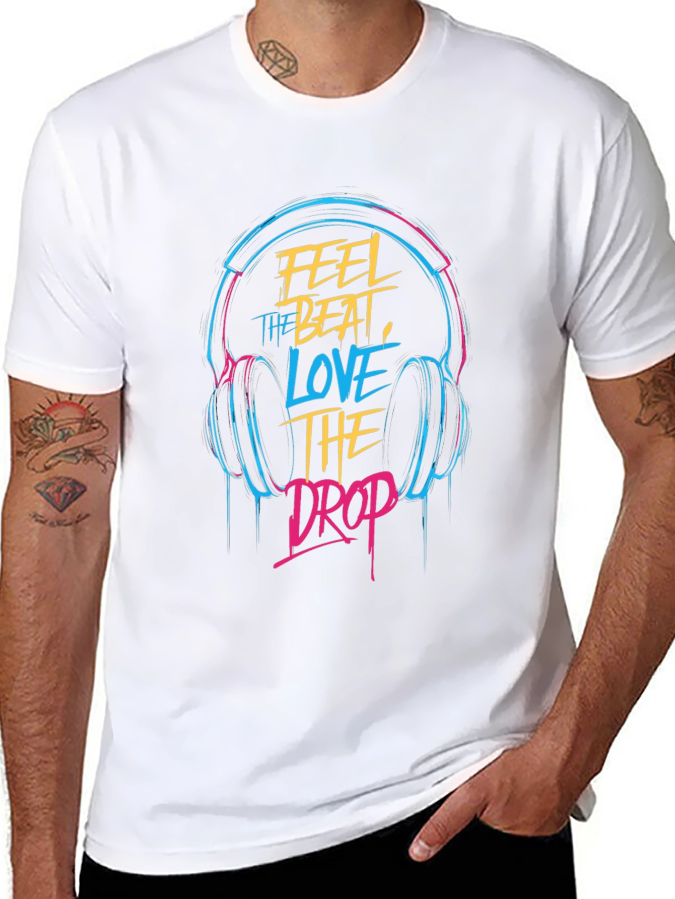 Feel the Beat T-Shirt - DJ Music Lover Tee
