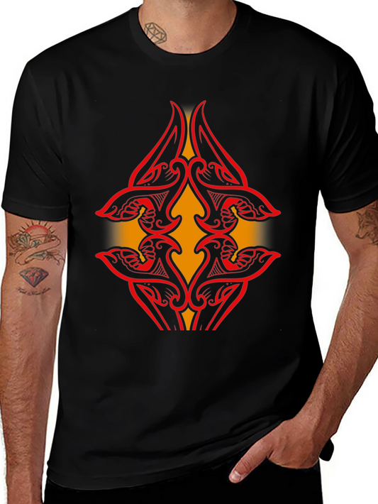 Tribal Art Tee - Modern Graphic Print Shirt
