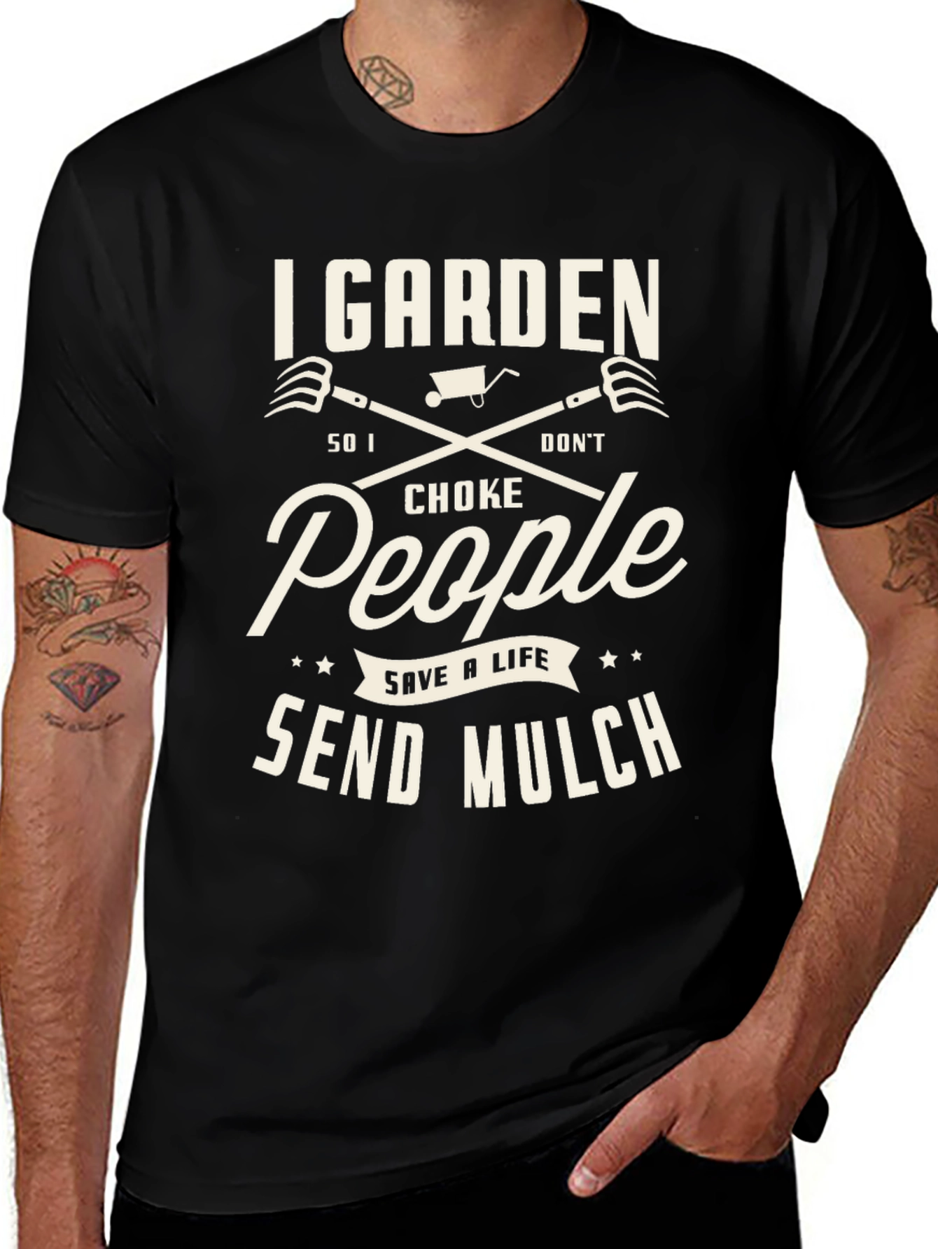 I Garden Funny T-Shirt: Save a Life Send Mulch