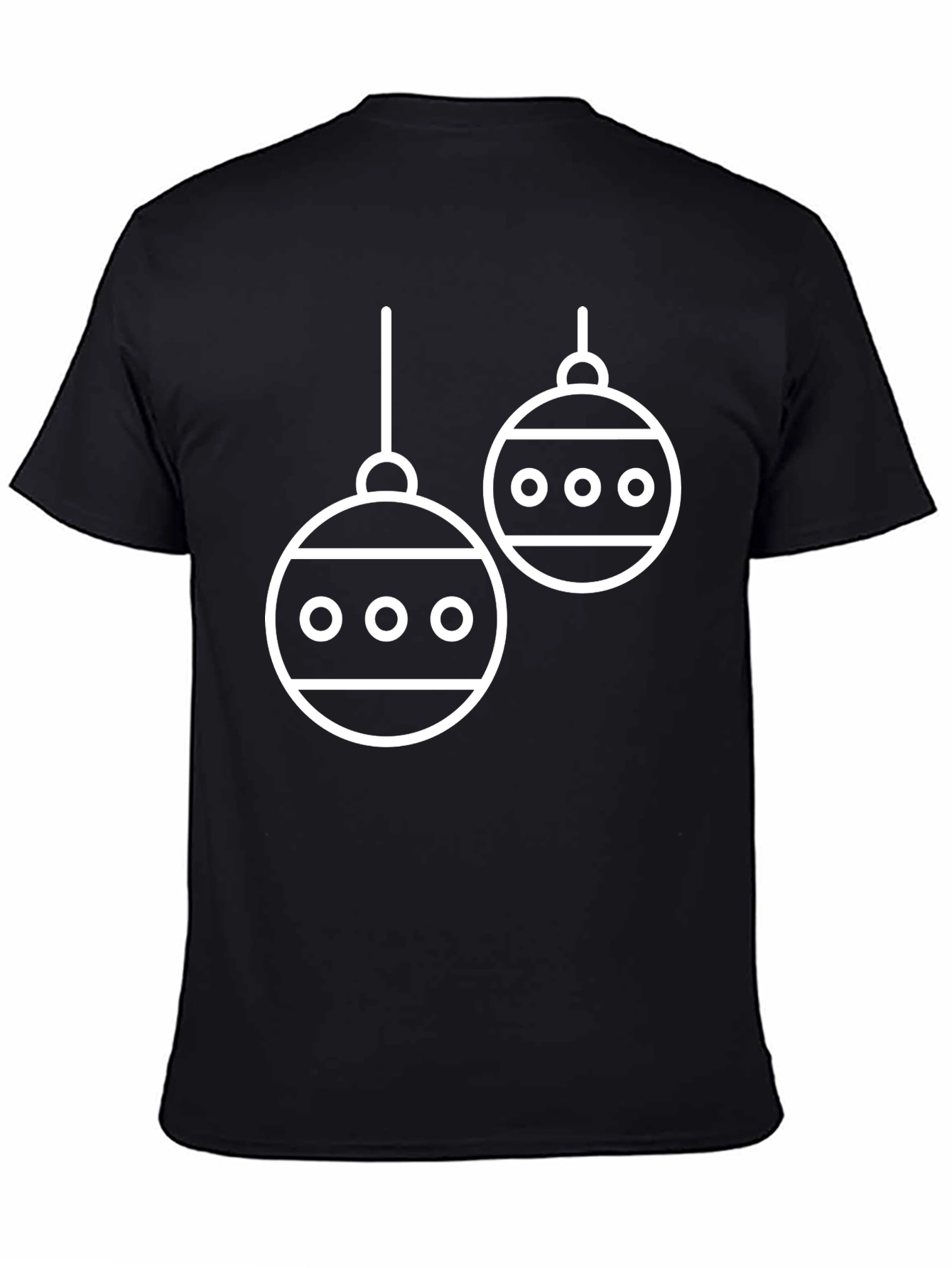 Festive Christmas Ornament T-Shirt - Black