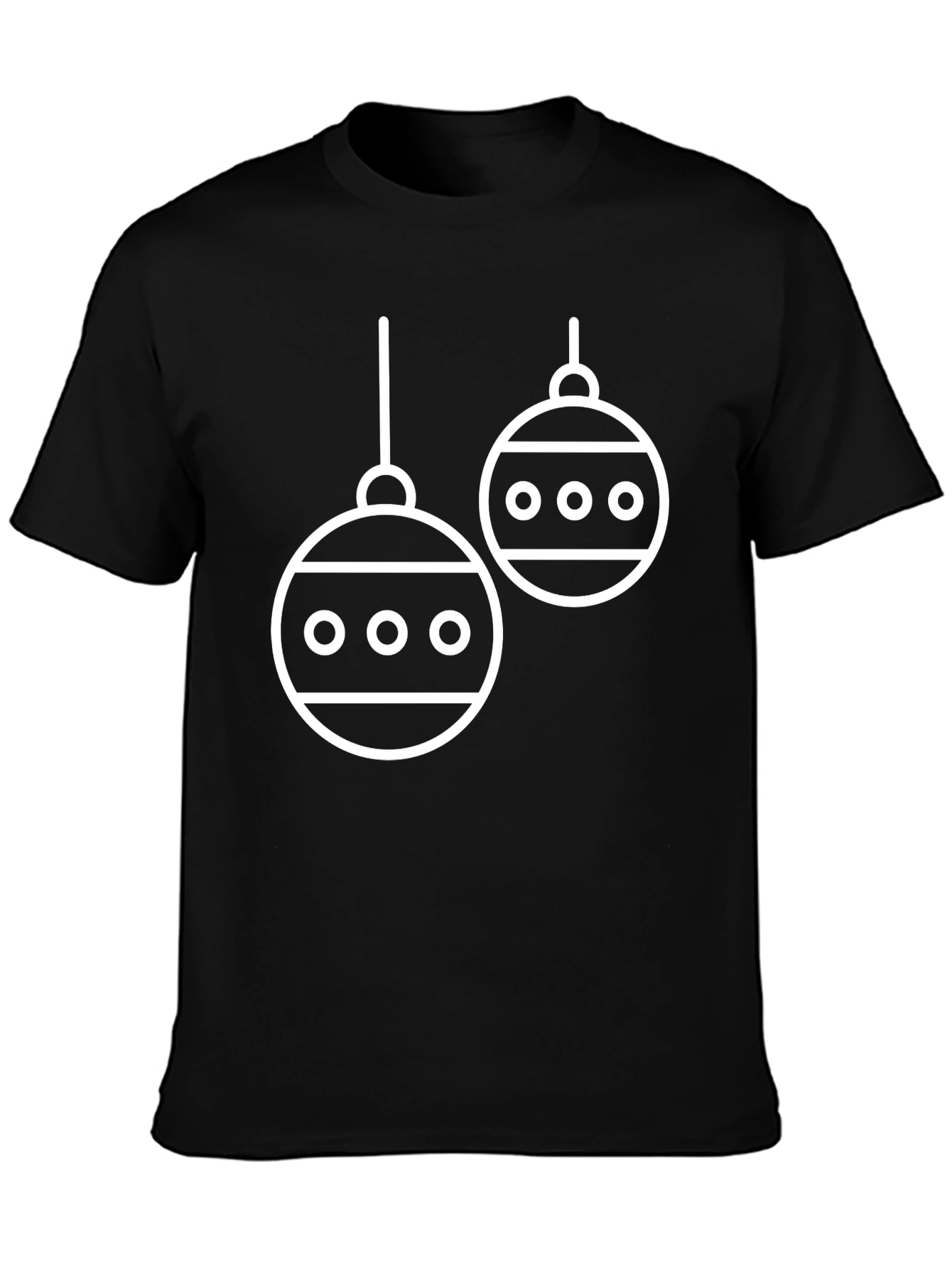 Festive Christmas Ornament T-Shirt - Black