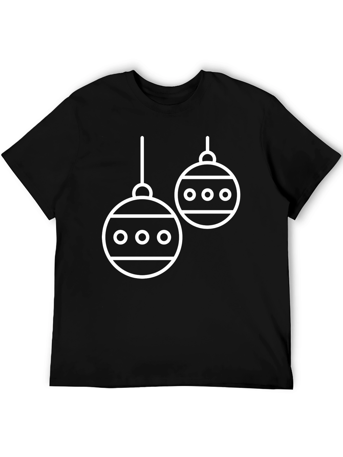 Festive Christmas Ornament T-Shirt - Black