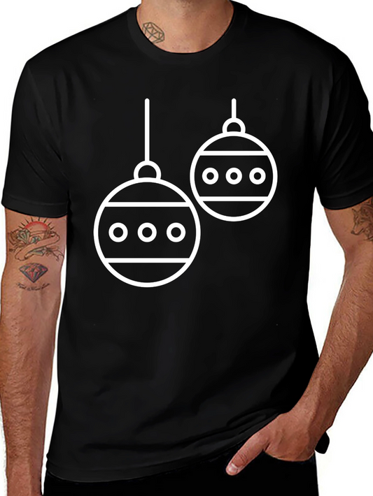 Festive Christmas Ornament T-Shirt - Black