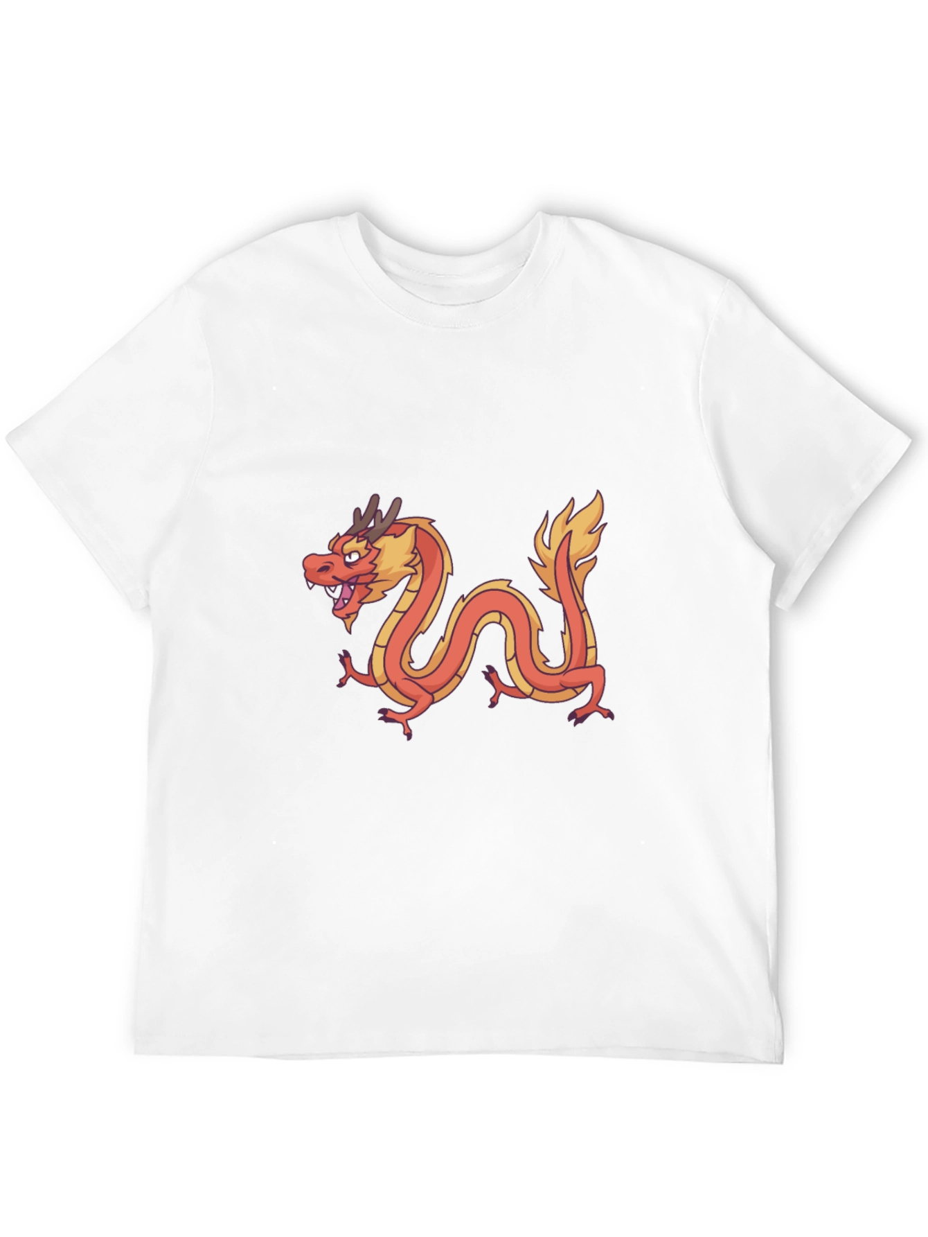 Dragon Graphic Tee - Black Casual T-Shirt