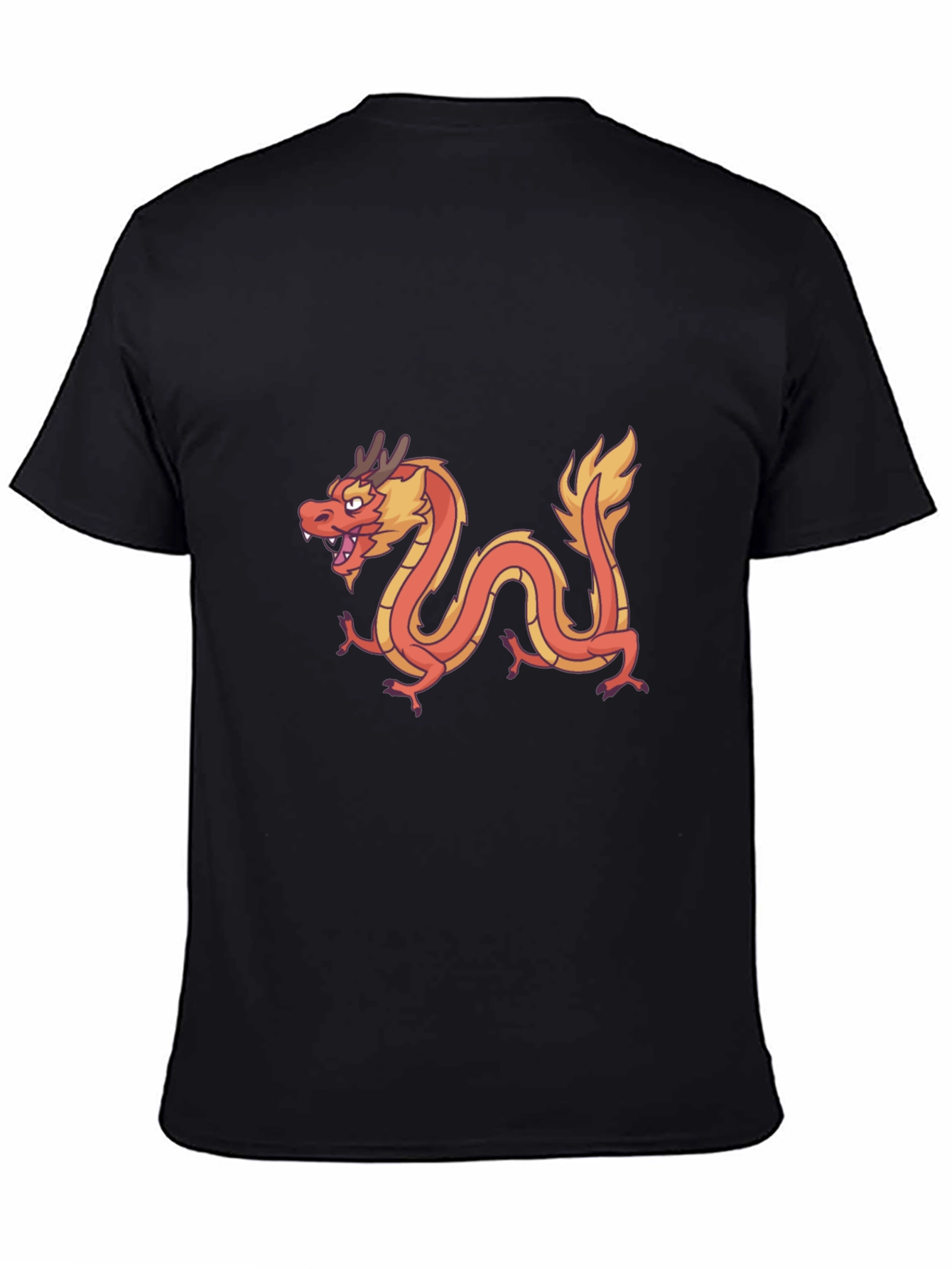 Dragon Graphic Tee - Black Casual T-Shirt