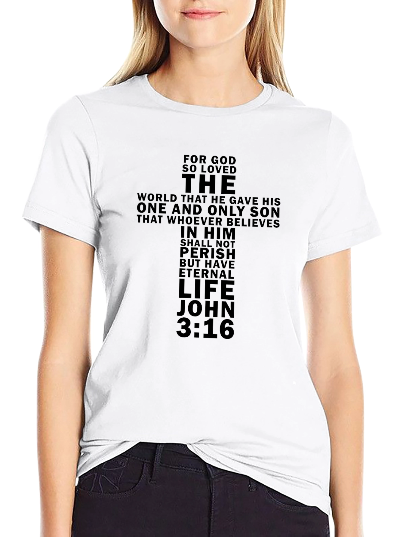 John 3:16 Christian T-Shirt - Eternal Life Scripture Tee