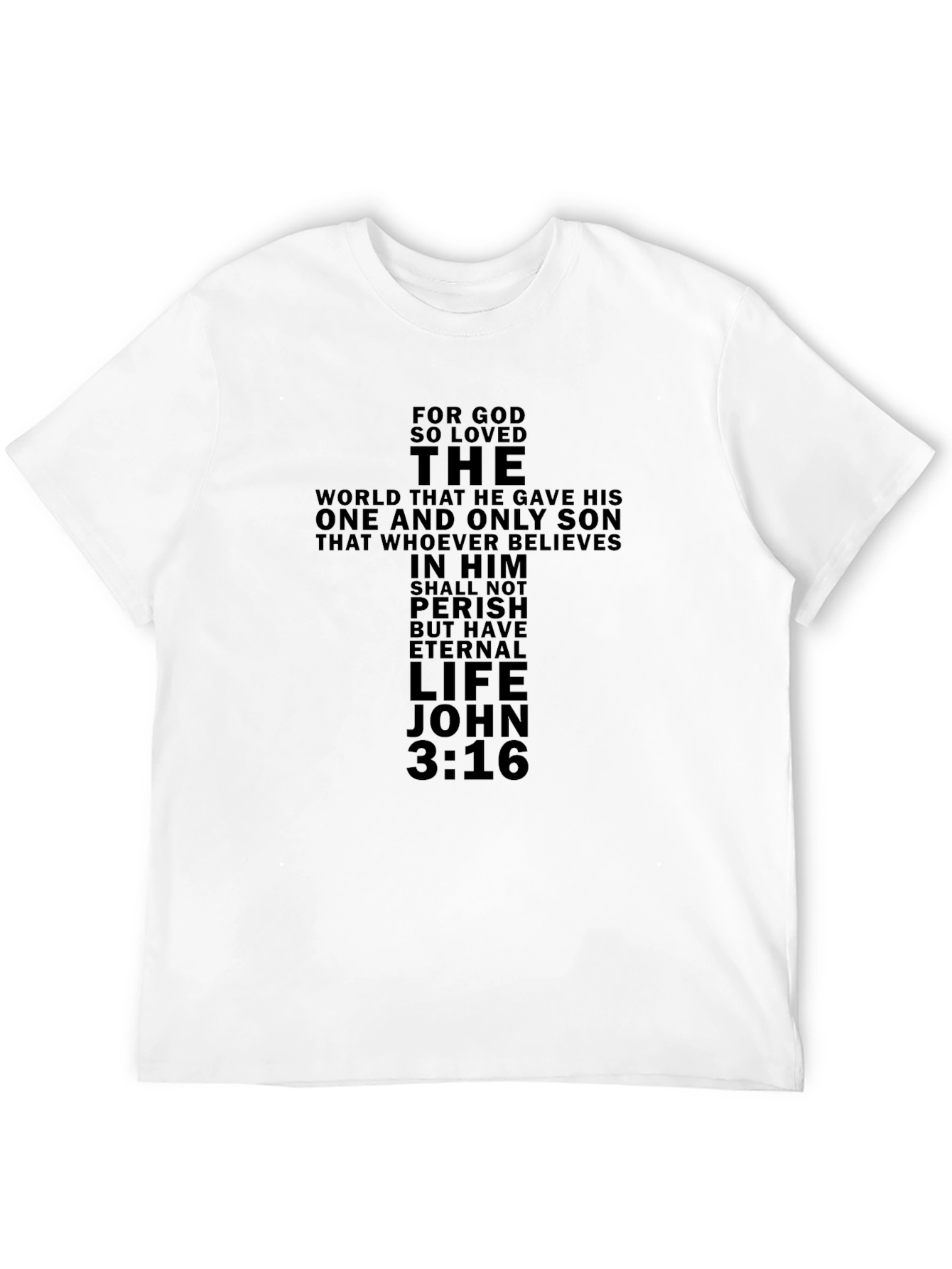 John 3:16 Christian T-Shirt - Eternal Life Scripture Tee