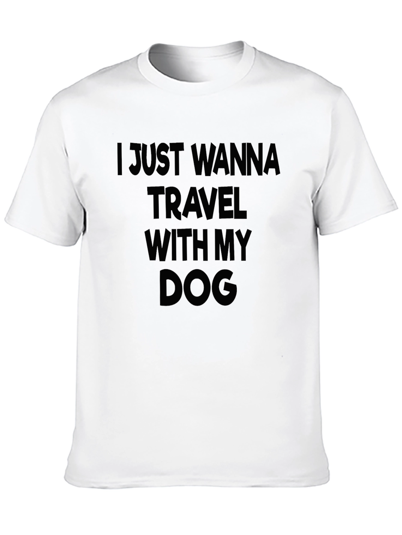 Travel With My Dog Black T-Shirt
