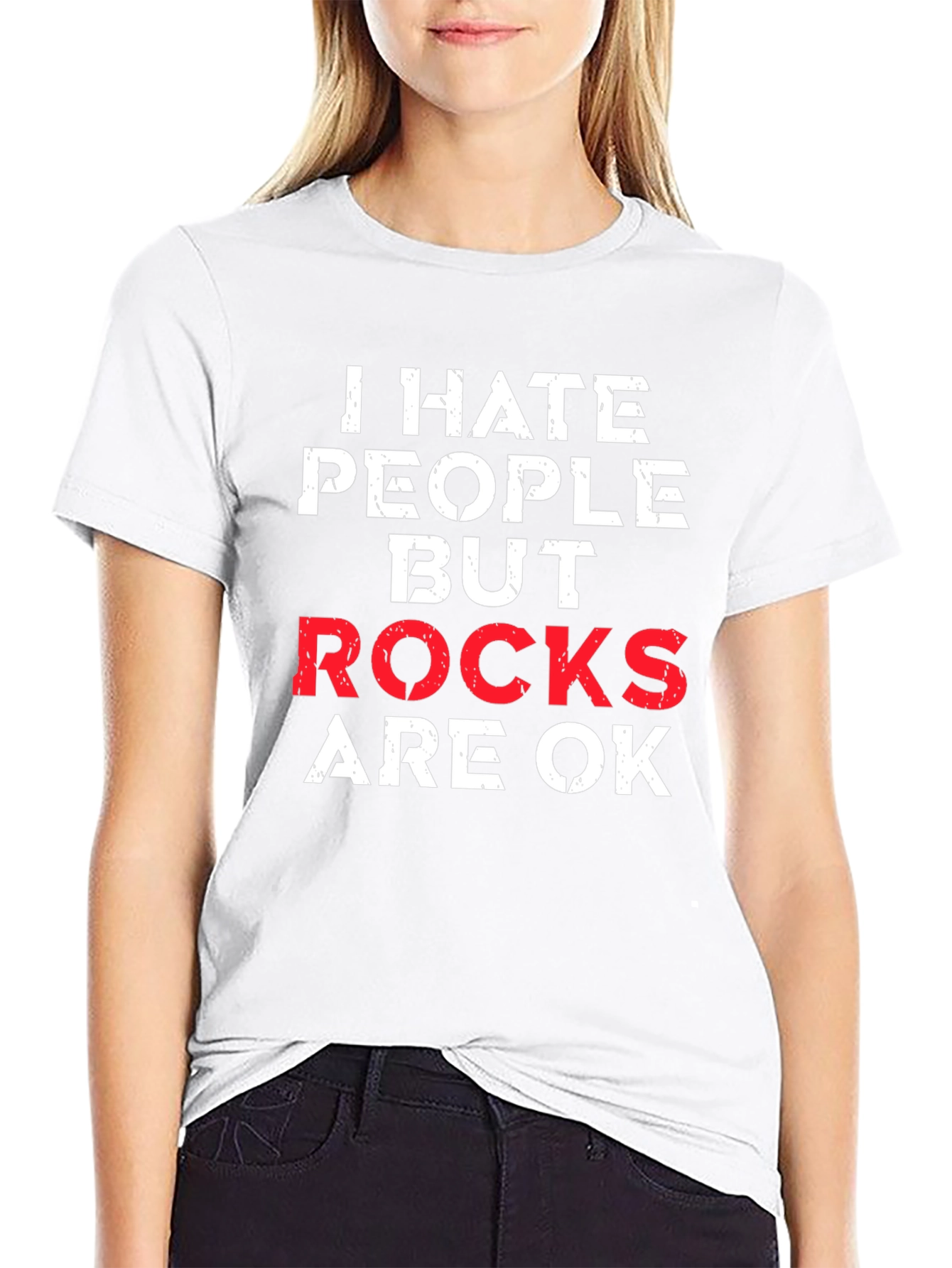 I Hate People But Rocks Are OK Graphic Tee