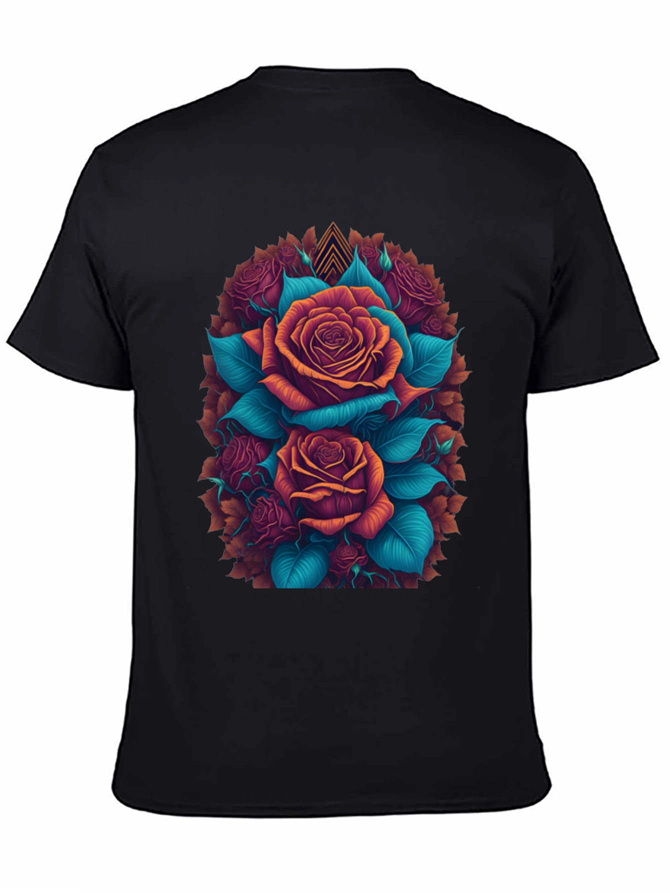 Floral Roses Graphic Tee - Bold Artistic Design