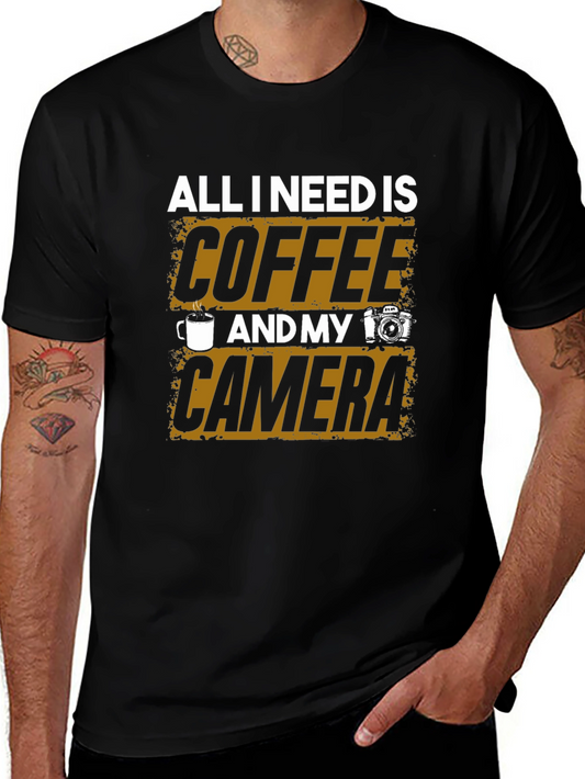 Coffee & Camera T-Shirt: Photographers Essential Tee