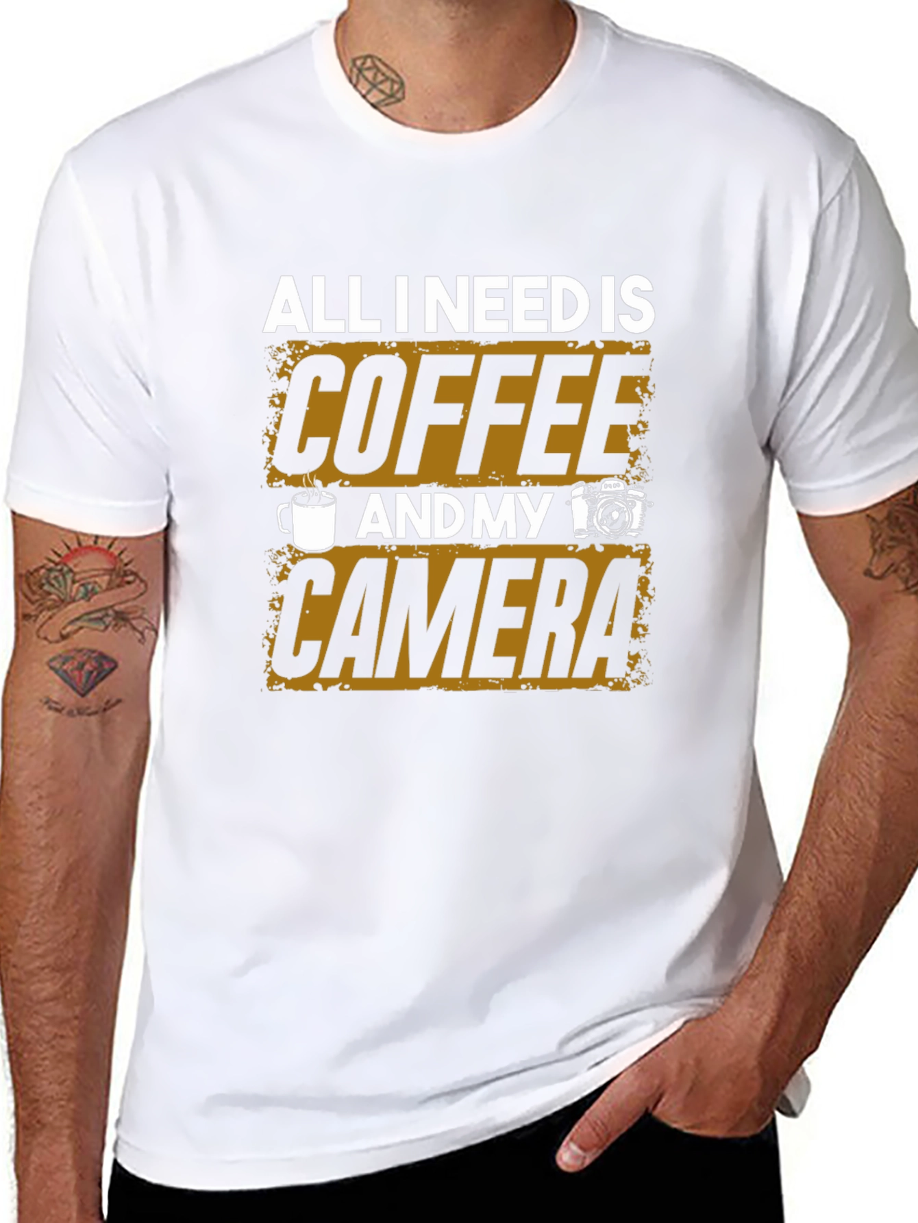 Coffee & Camera T-Shirt: Photographers Essential Tee