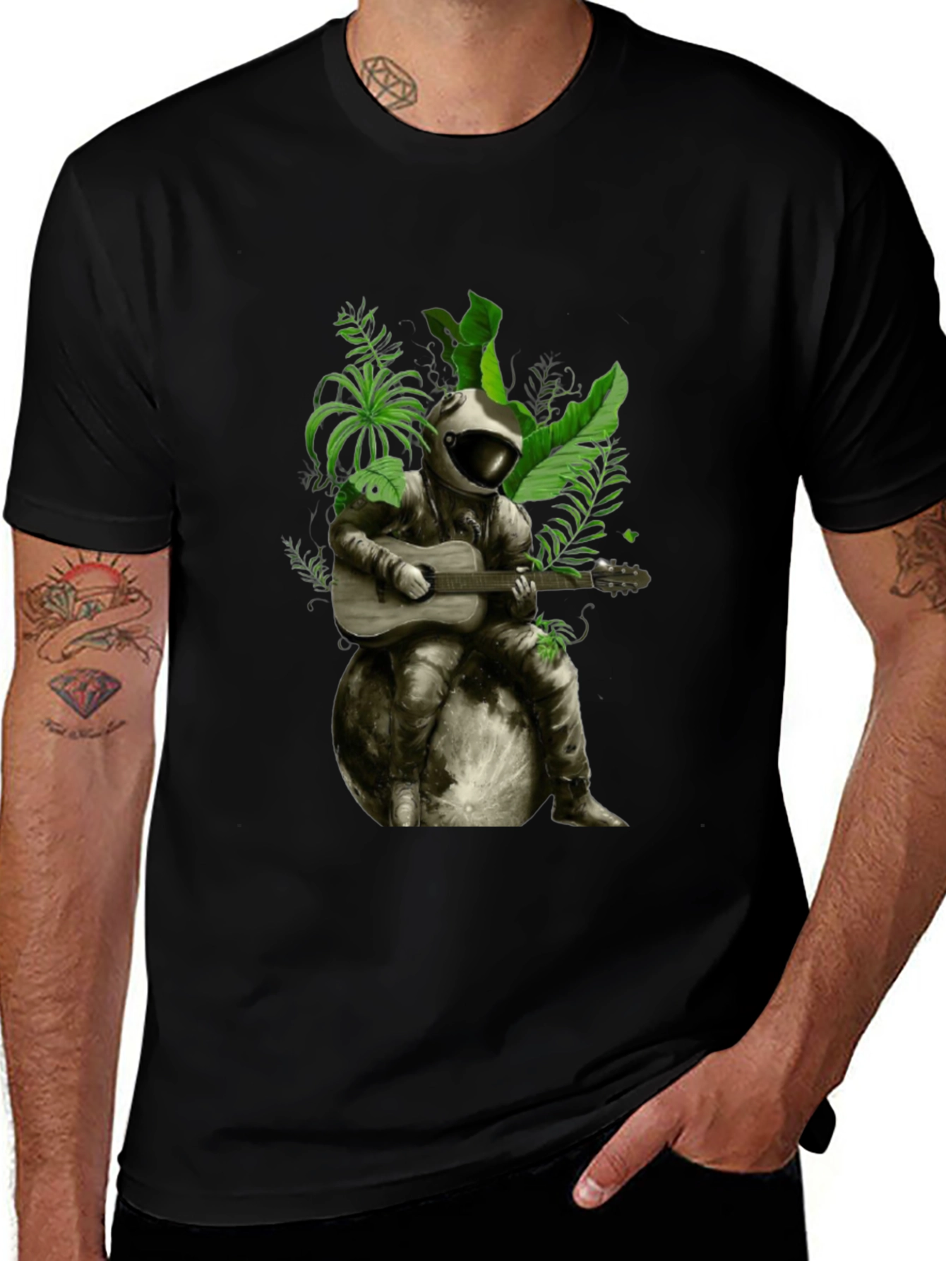 Astronaut Guitarist Graphic T-Shirt