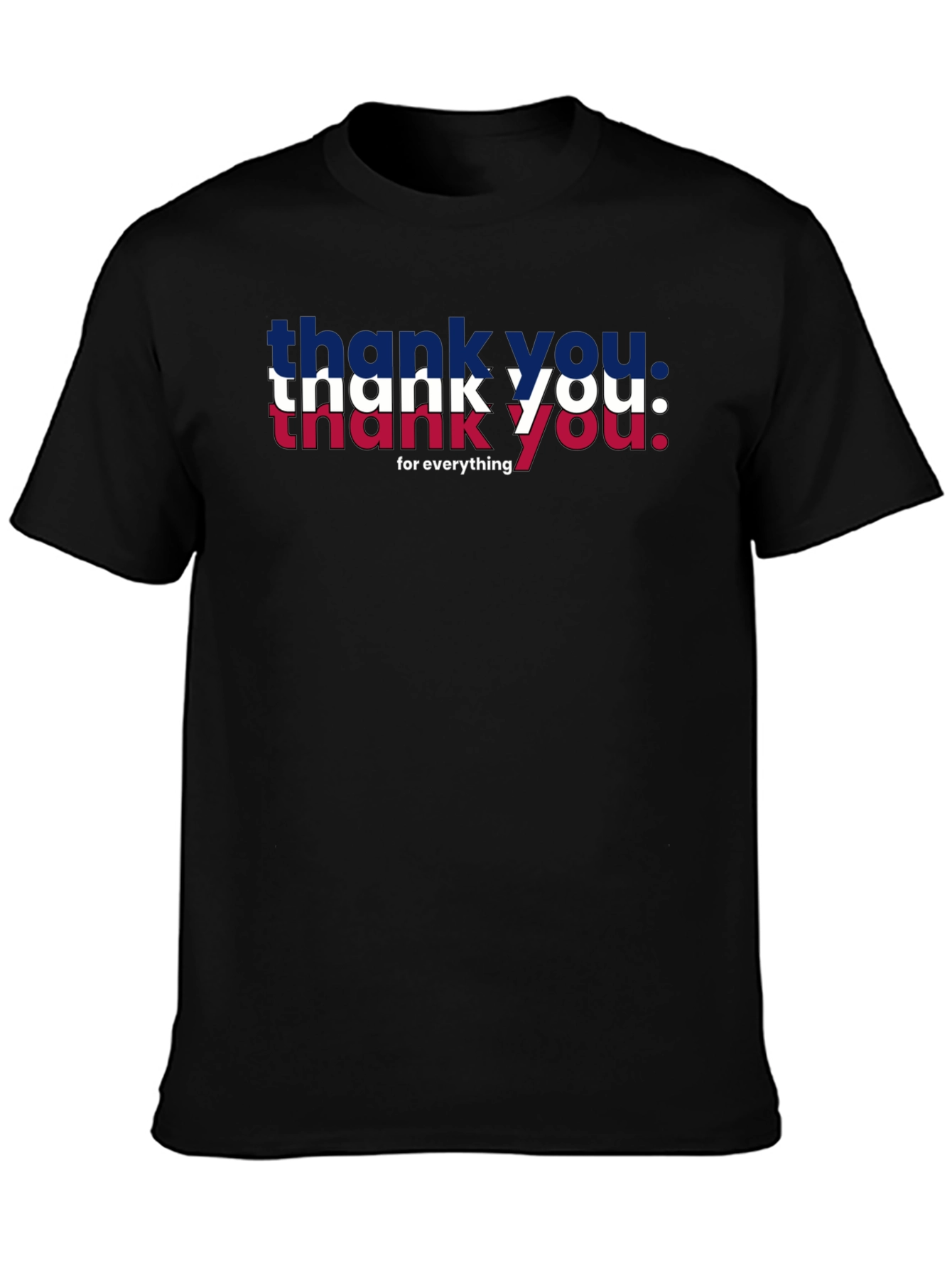 Patriotic Thank You Graphic Tee - Black