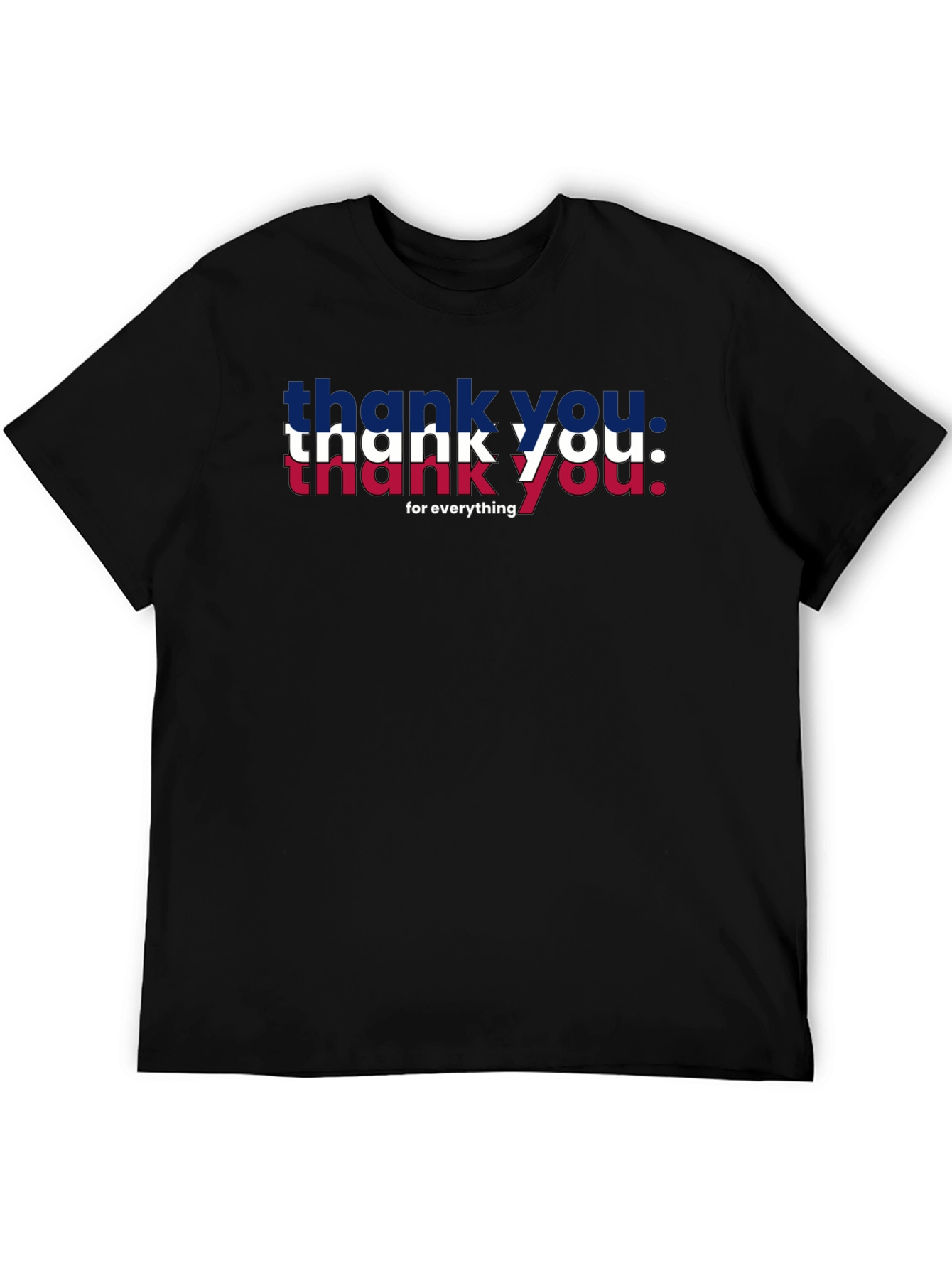 Patriotic Thank You Graphic Tee - Black